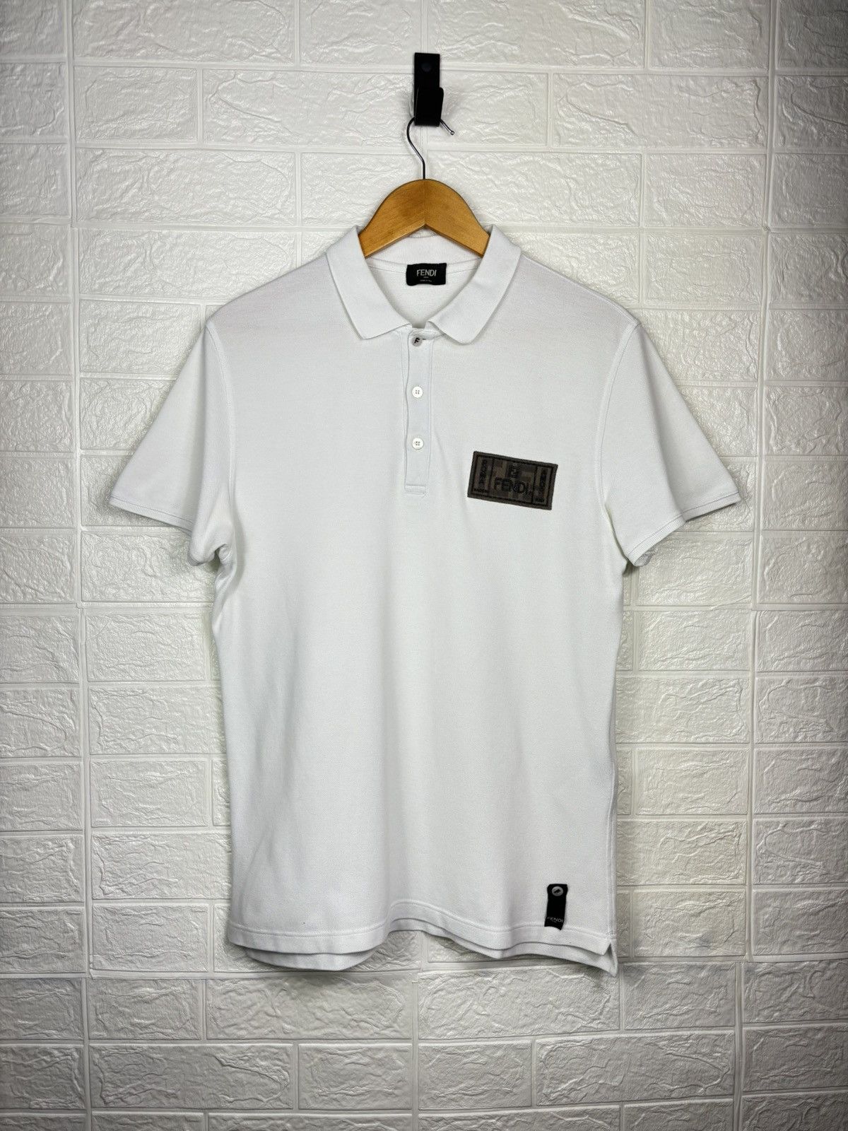 Fendi White Polo Shirt Men’s Size M – Designer Luxury