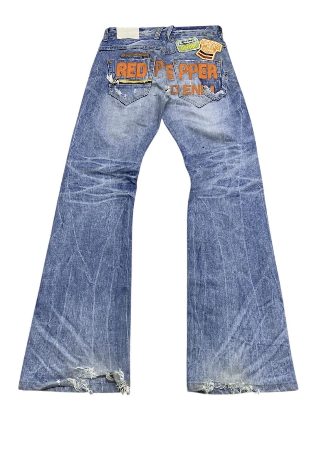 Japanese Brand Rare Vintage Japanese Brand Red Pepper Flared Jeans 1990s Size US 30 / EU 46 - 2 Thumbnail