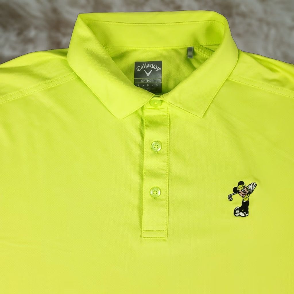 Callaway Callaway Polo Shirt Mens Large Neon Yellow Golf Short Sleeve Micky Mouse Size US L / EU 52-54 / 3 - 1 Thumbnail