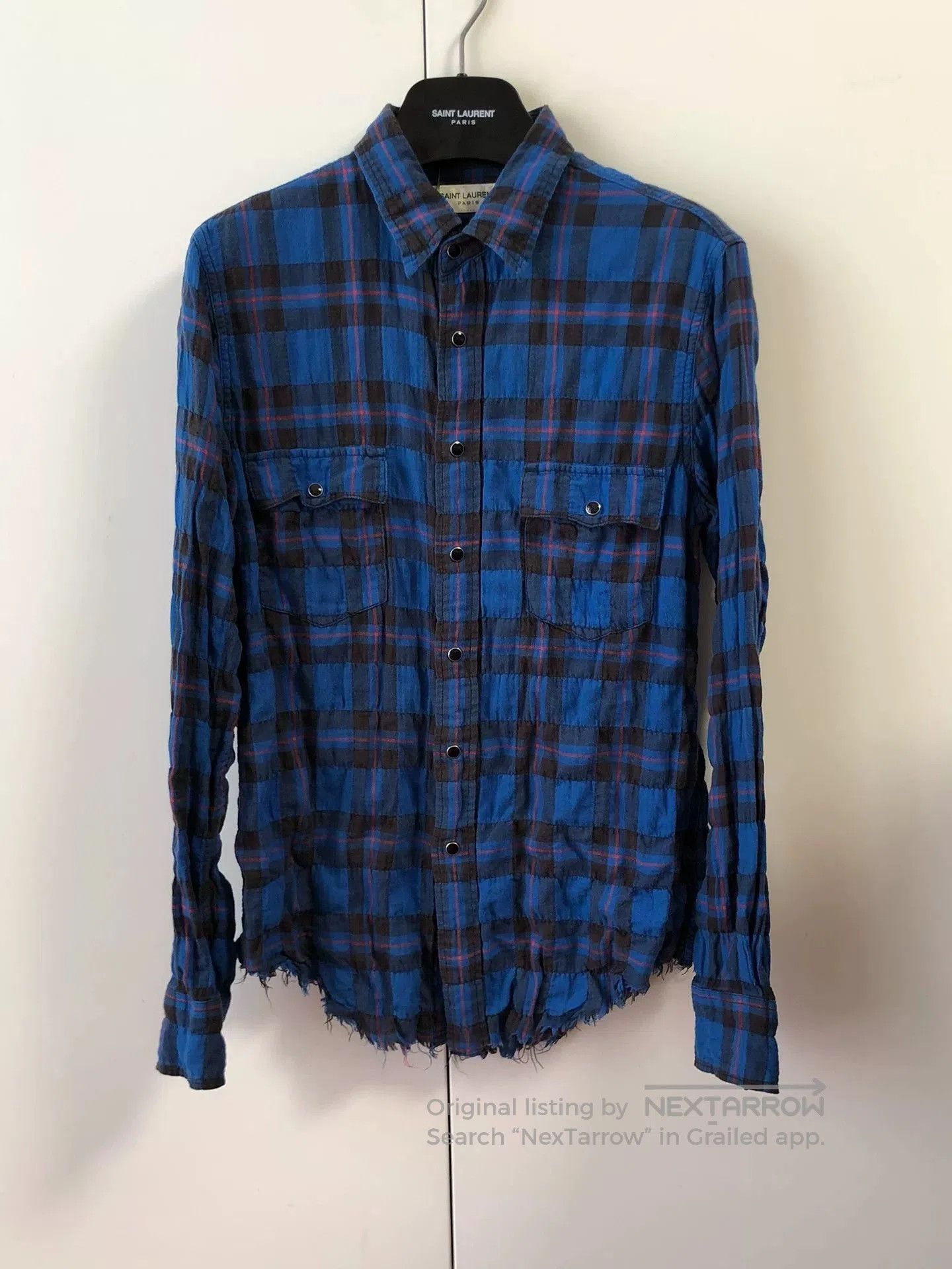 Saint Laurent Paris blue plaid shirt from saint laurent. Size US XS / EU 42 / 0 - 1 Thumbnail