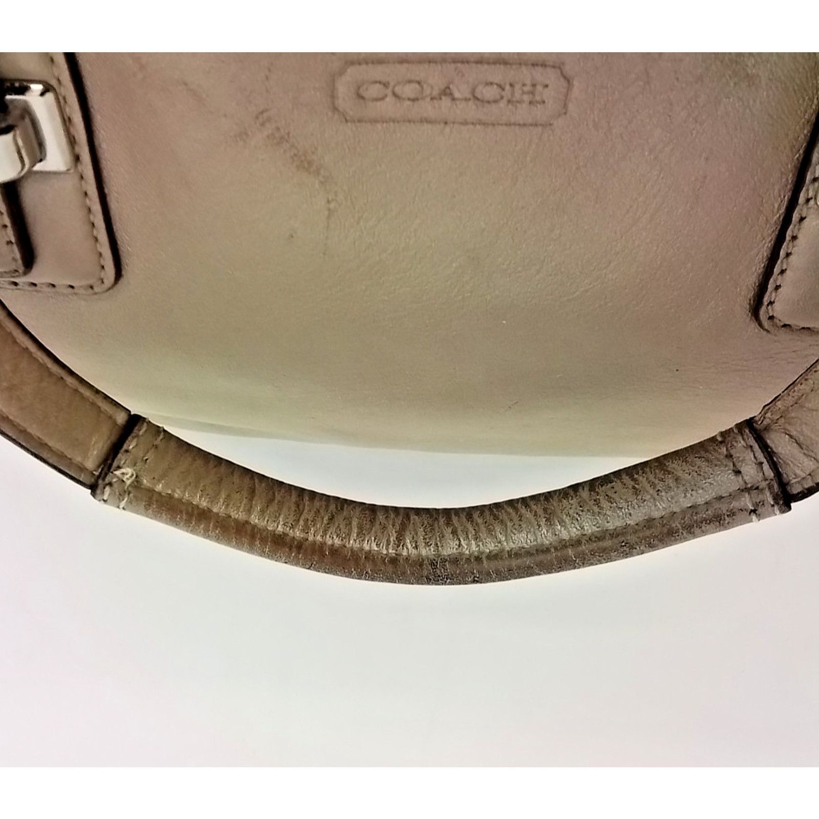 Coach Coach Taylor Handbag Satchel Champagne Silver Crossbody Size ONE SIZE - 12 Thumbnail