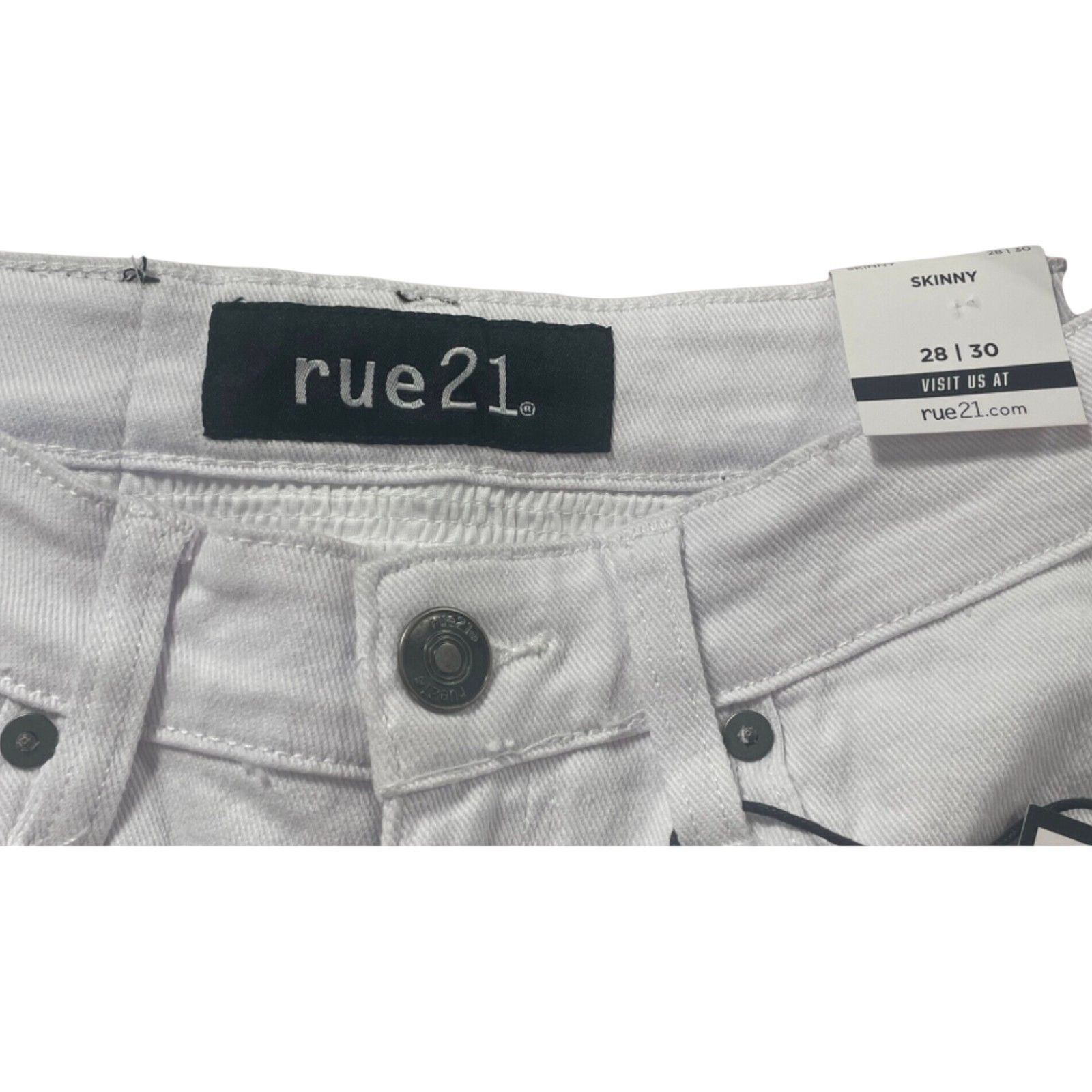 rue21 Rue 21 - Men's Supreme Flex Skinny Jeans Distressed - White Size US 28 / EU 44 - 9 Thumbnail