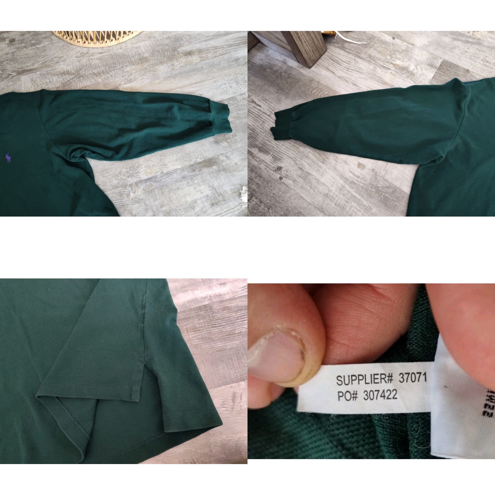 Polo Ralph Lauren VINTAGE Polo Ralph Lauren Green Rugby Shirt W/ Purple Pony Men's Big Size 3XB Size US XXL / EU 58 / 5 - 8 Thumbnail