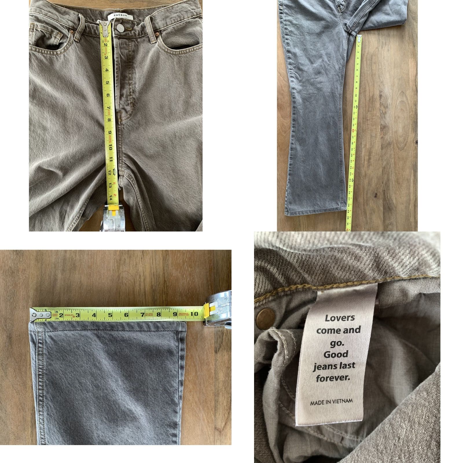 Pacsun VINTAGE Pacsun High Rise Boot Cut Denim Jeans Women 28x29 Button Fly Gray 90s Cowboy Hippie Retro Southwestern Pacific? Size 28" / US 6 / IT 42 - 8 Thumbnail