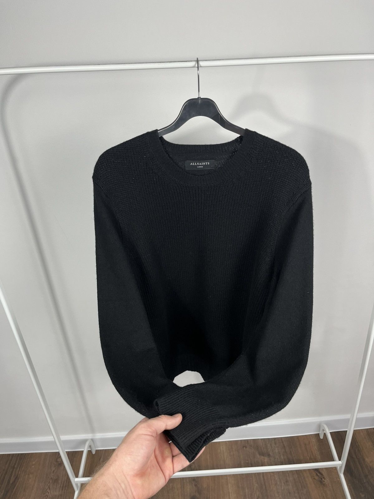 Allsaints AllSaints black wool blend Arley crew knit sweater L Size US L / EU 52-54 / 3 - 7 Thumbnail