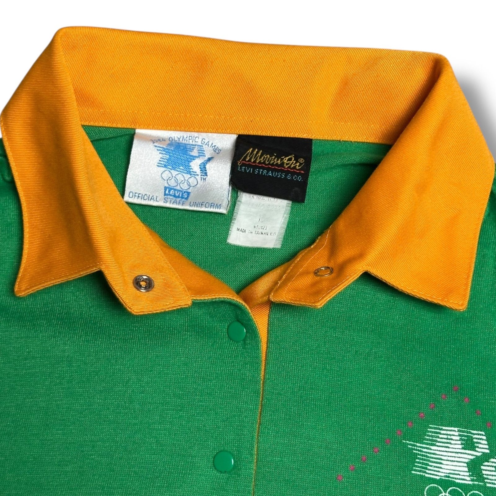 Levi's × Vintage Vintage Levi’s 1984 Olympics Staff Uniform Polo Shirt Size US L / EU 52-54 / 3 - 3 Thumbnail