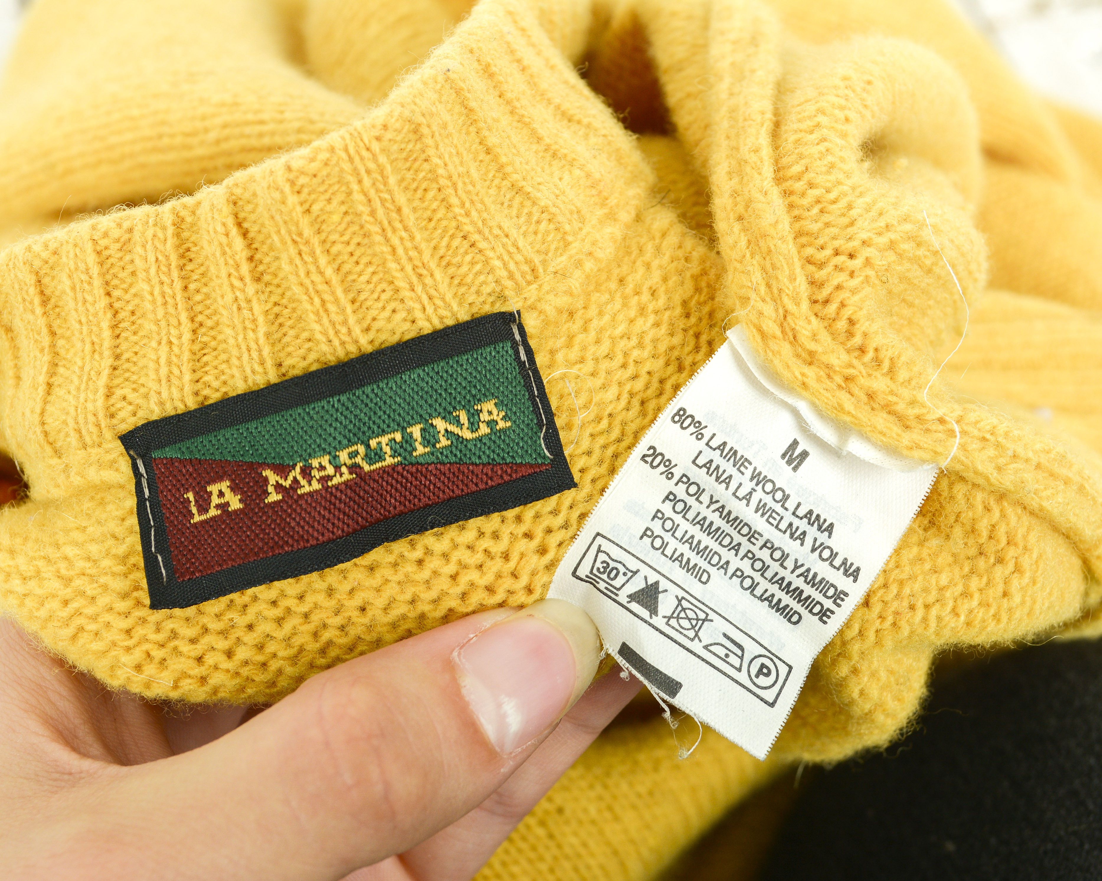 La Martina Wool Knit Sweater Casual V-Neck Jumper Pullover Top Size US M / EU 48-50 / 2 - 2 Thumbnail