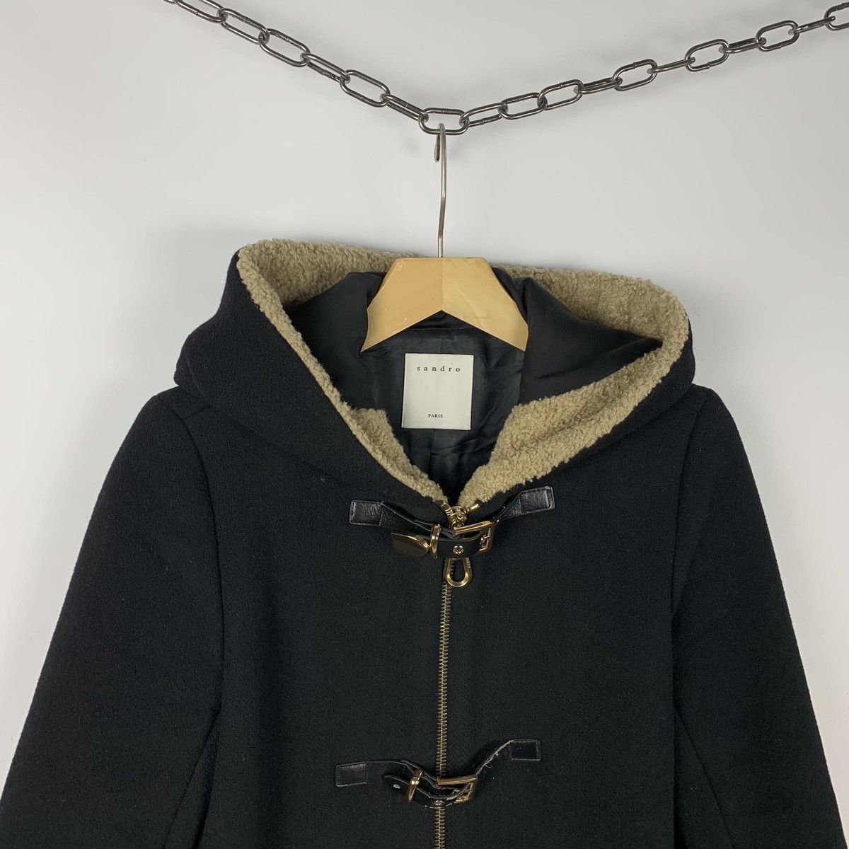Sandro Sandro Faux Fur Parka Wool Jacket Women’s Size 36 Size XS / US 0-2 / IT 36-38 - 3 Thumbnail