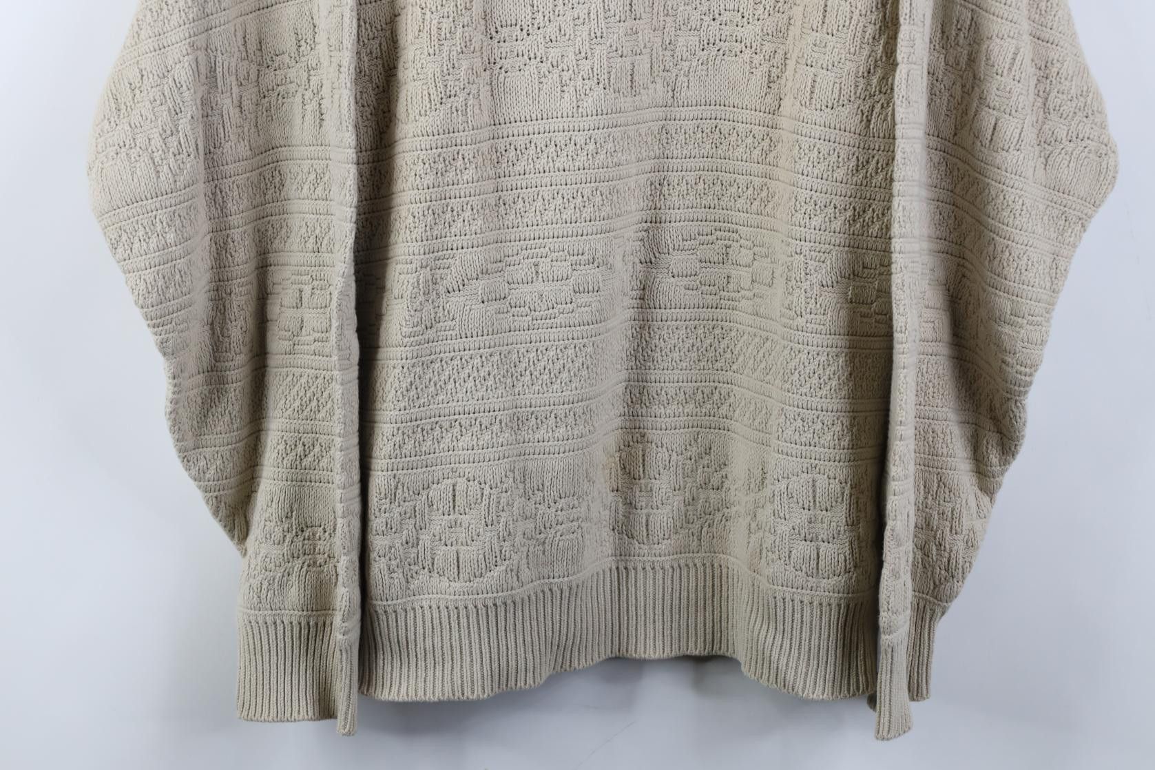 Vintage Vintage 90s Streetwear Cotton Geometric Knit Sweater USA Size US M / EU 48-50 / 2 - 3 Thumbnail