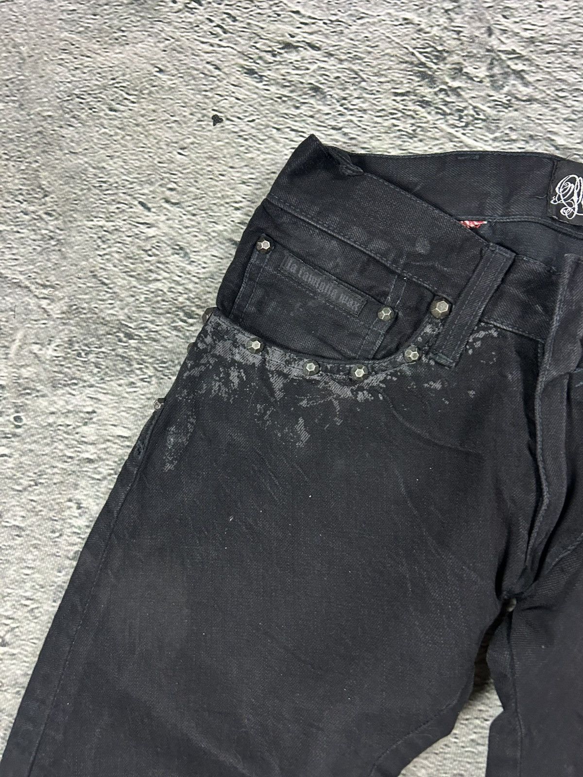 Wax London Wax jeans studded flared black skull Size 28" / US 6 / IT 42 - 7 Thumbnail