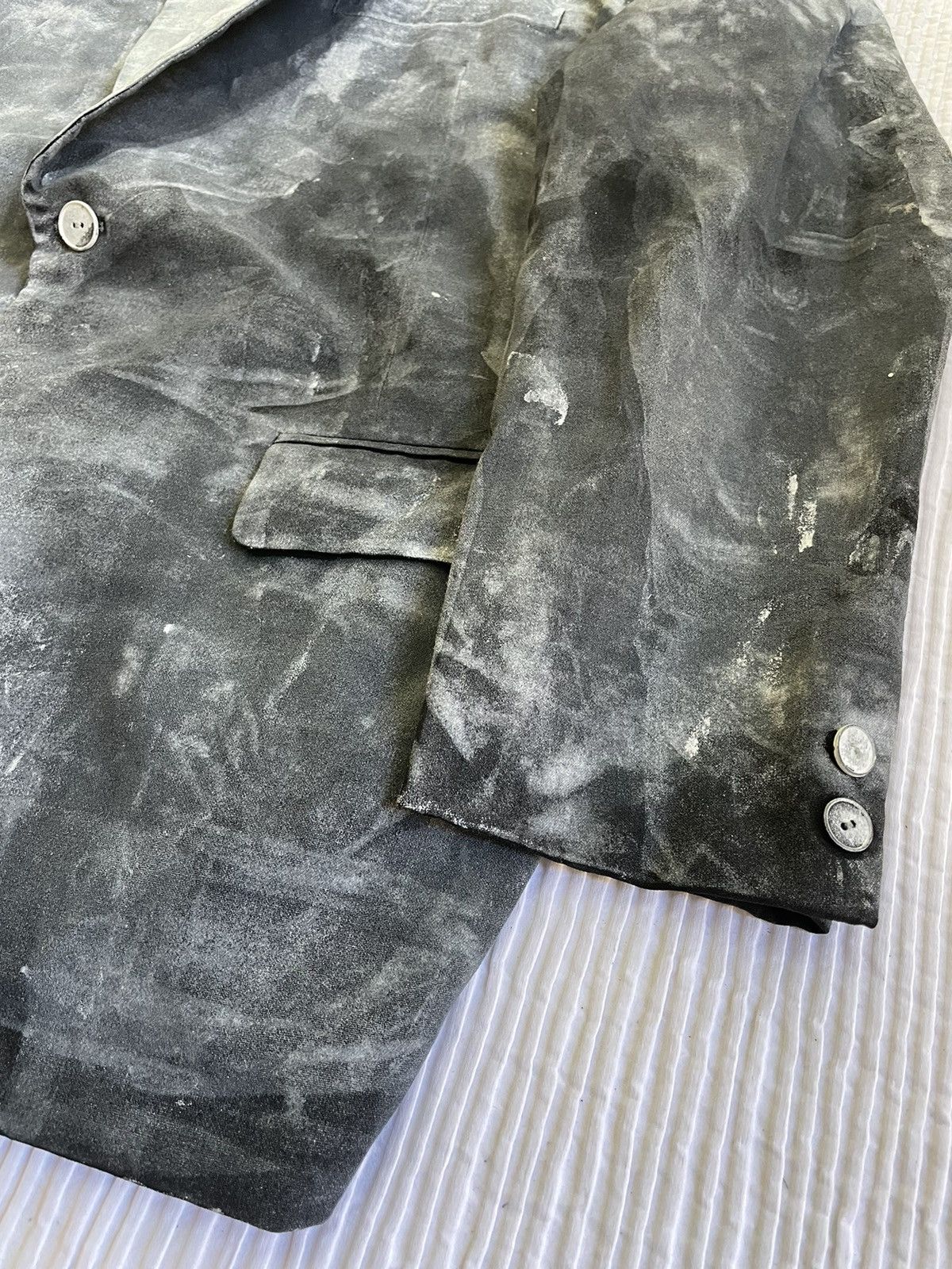 Handmade Painted Tuxedo Jacket Size 40R - 6 Thumbnail