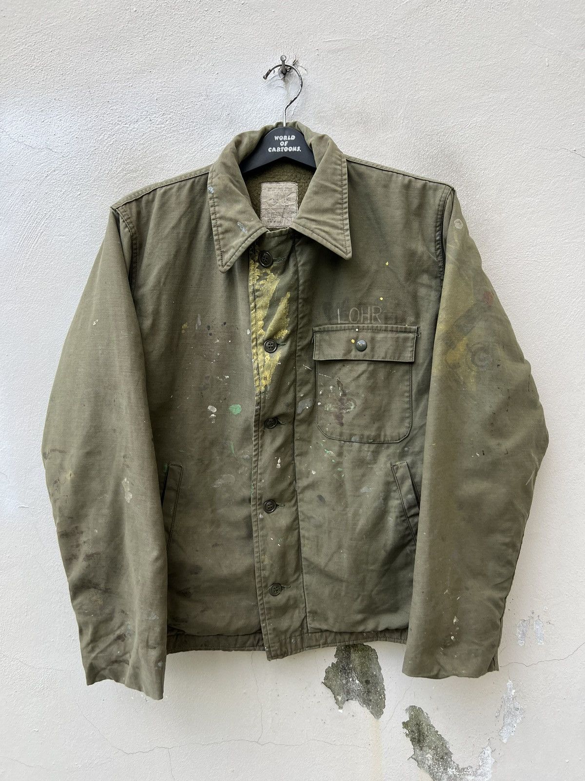 Vintage VTG Trashed US Navy Permeable A-2 Cold Weather Deck Jack Size US M / EU 48-50 / 2 - 6 Thumbnail