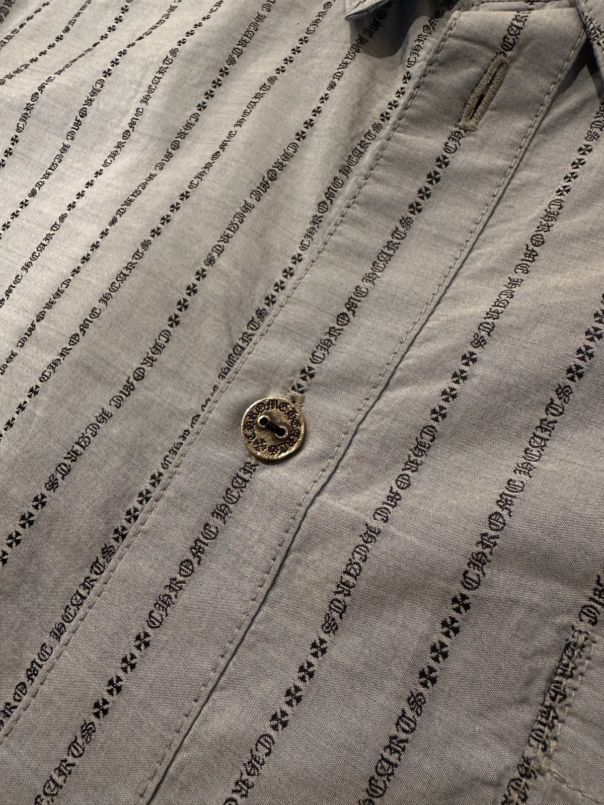 Chrome Hearts Chrome Hearts Pin Stripe Button Up Shirt Size US L / EU 52-54 / 3 - 3 Thumbnail