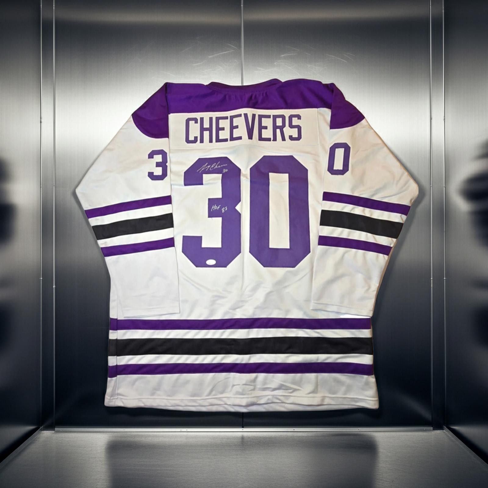 Other Gerry Cheevers Cleveland Crusaders Signed Hockey Jersey coa Size ONE SIZE - 1 Thumbnail