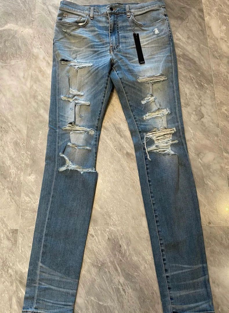 Amiri Amiri diverse distressed blue jeans Size US 36 / EU 52 - 1 Thumbnail