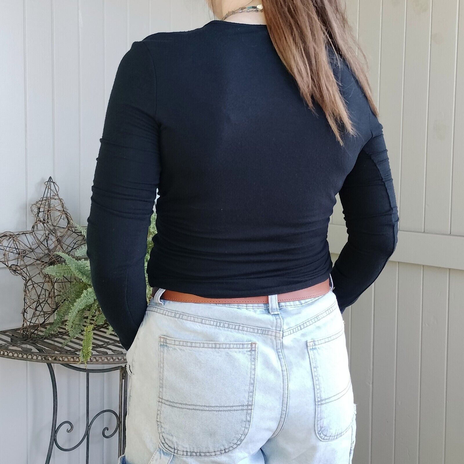 Esprit × Vintage Vintage Y2K 2000s Esprit Blouse Long Sleeve Crossover Size M / US 6-8 / IT 42-44 - 3 Thumbnail