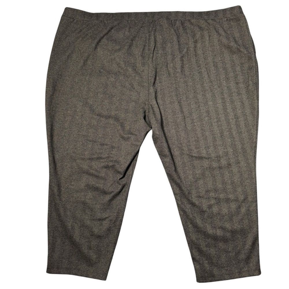 Other New Susan Graver Jacquard Knit Ankle Brown Herringbone Pant Size 42" / US 20 - 3 Thumbnail