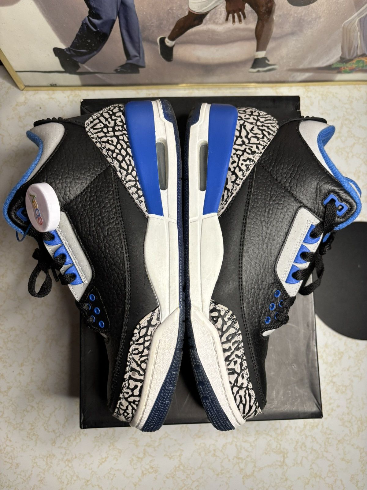 Jordan Brand Jordan Retro 3 ‘sport blue’ Size US 9.5 / EU 42-43 - 4 Thumbnail
