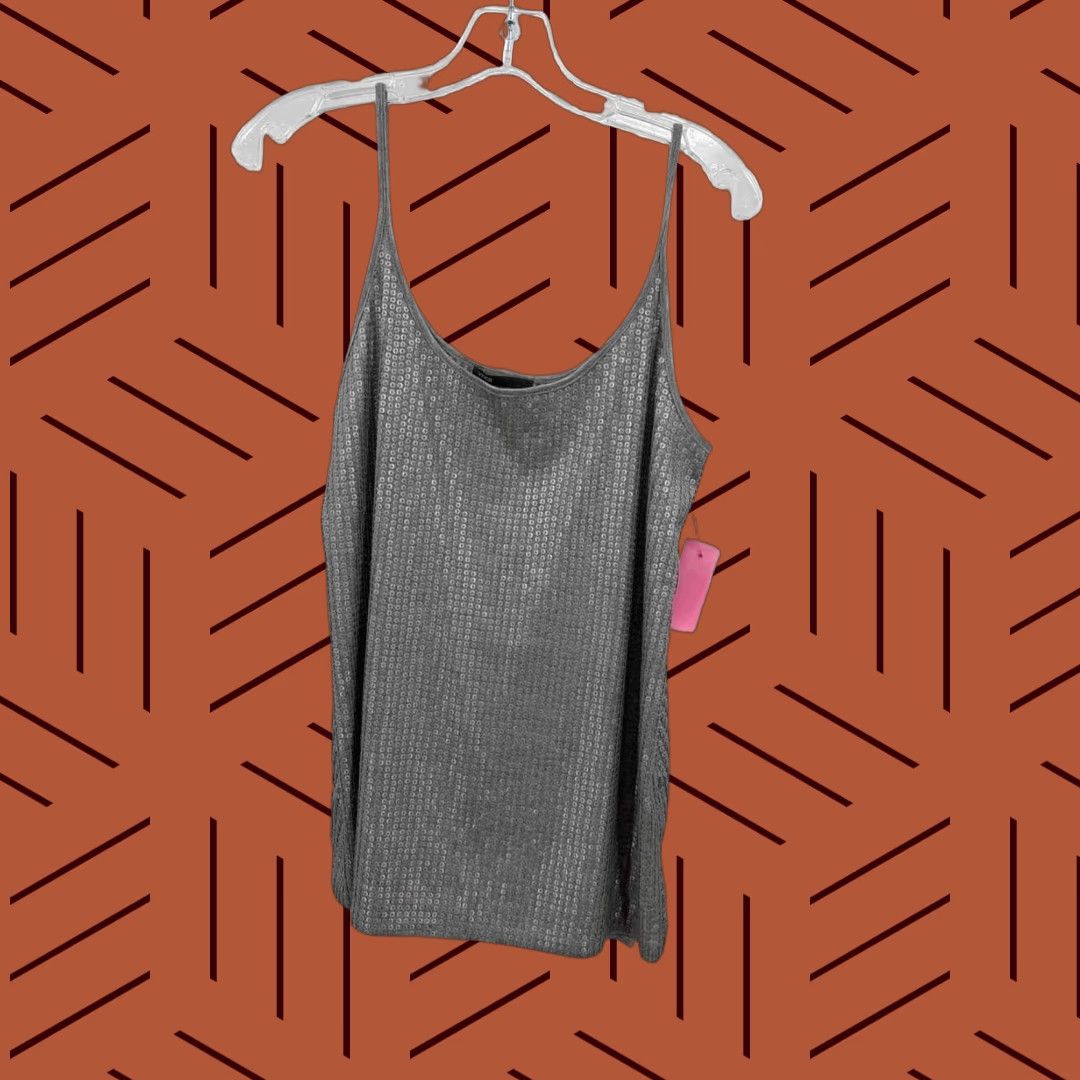 Vince Vince Grey Sequin Tank Top – Pre-Owned (Medium) Size M / US 6-8 / IT 42-44 - 1 Thumbnail