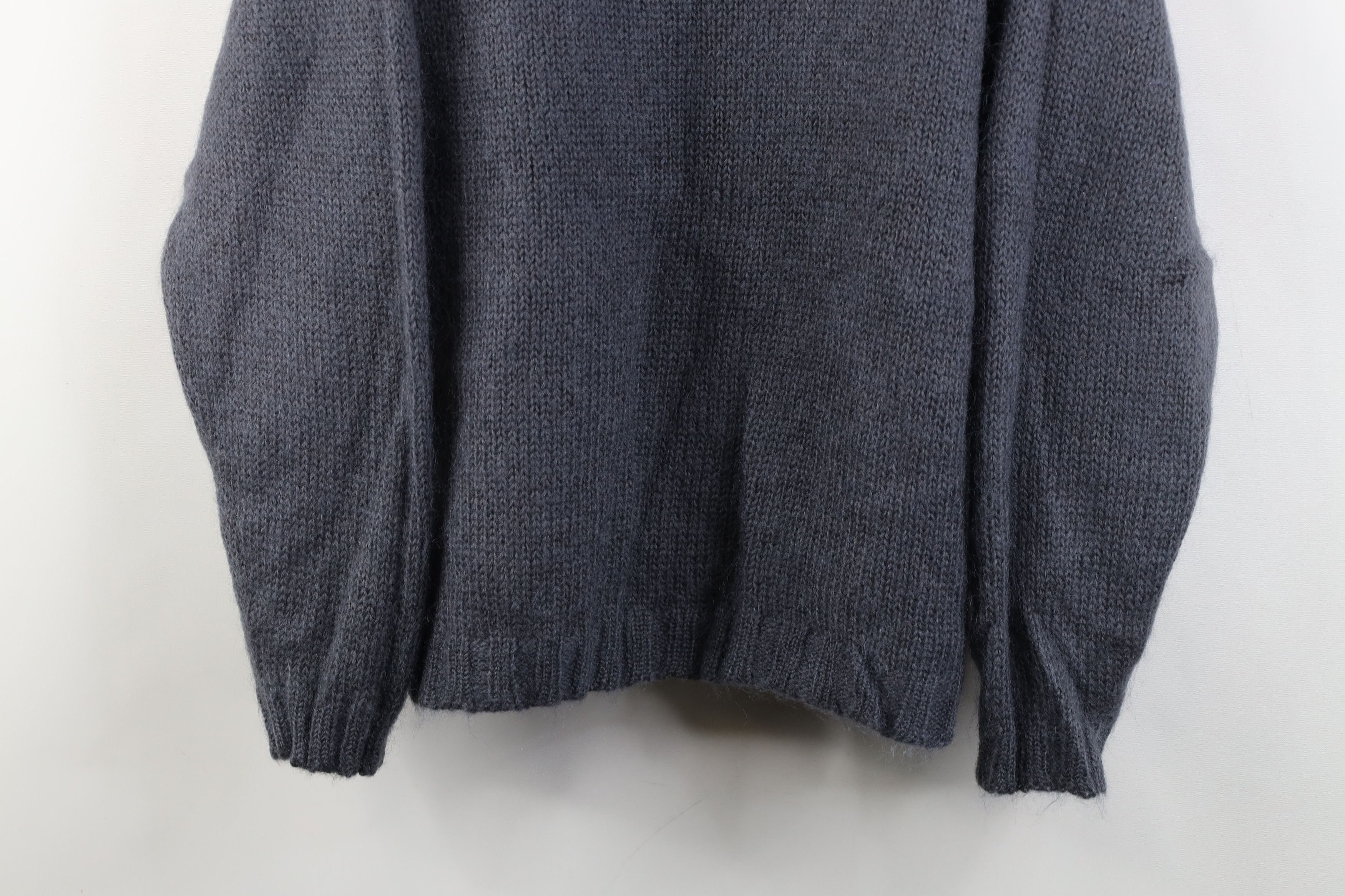 Vintage Vintage 90s Streetwear Wool Knit Crewneck Sweater Gray Size L / US 10 / IT 46 - 3 Thumbnail