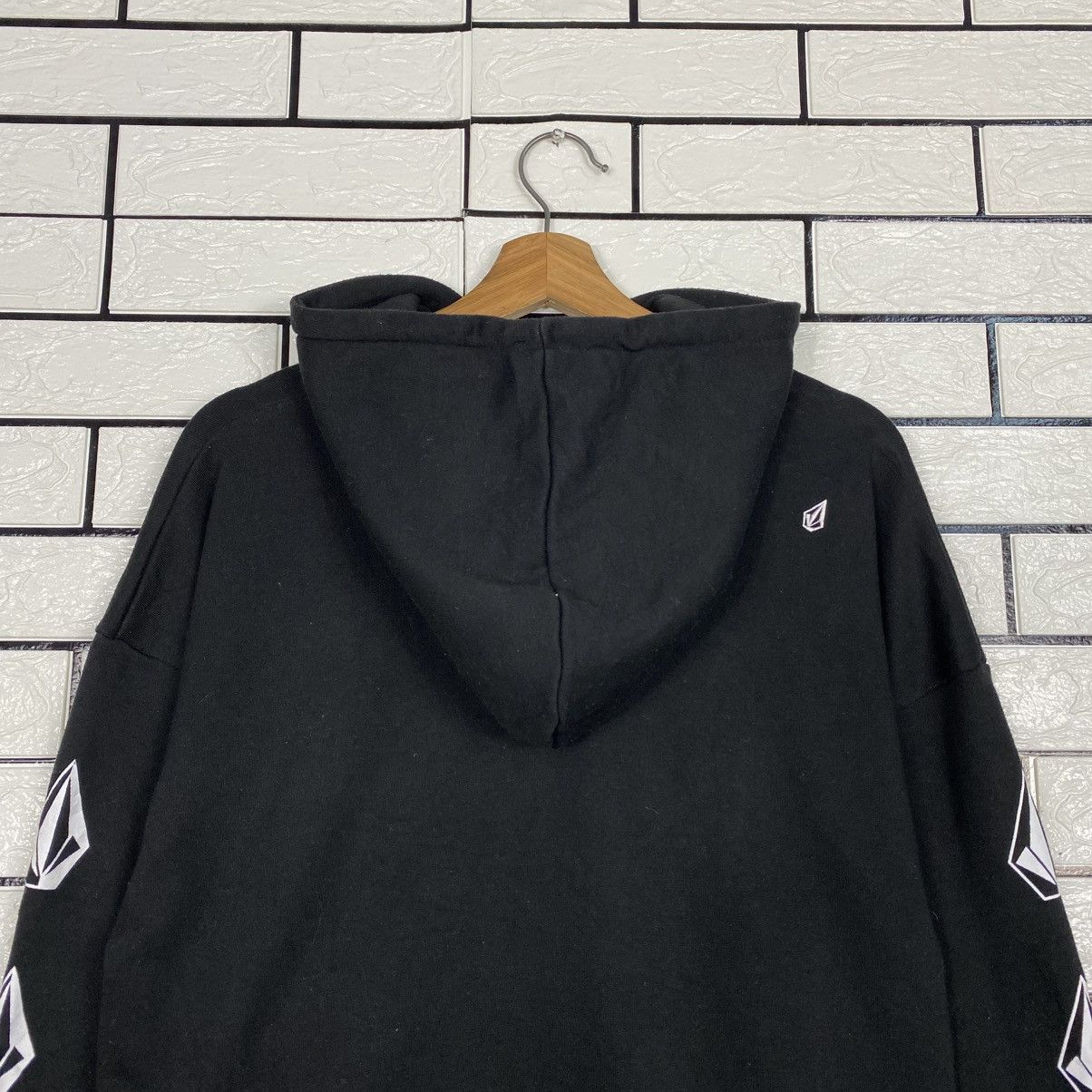 Japanese Brand 📌Cropped Striped Biker Hoodie Sweatshirt Volcom Big Logo Size US M / EU 48-50 / 2 - 10 Thumbnail