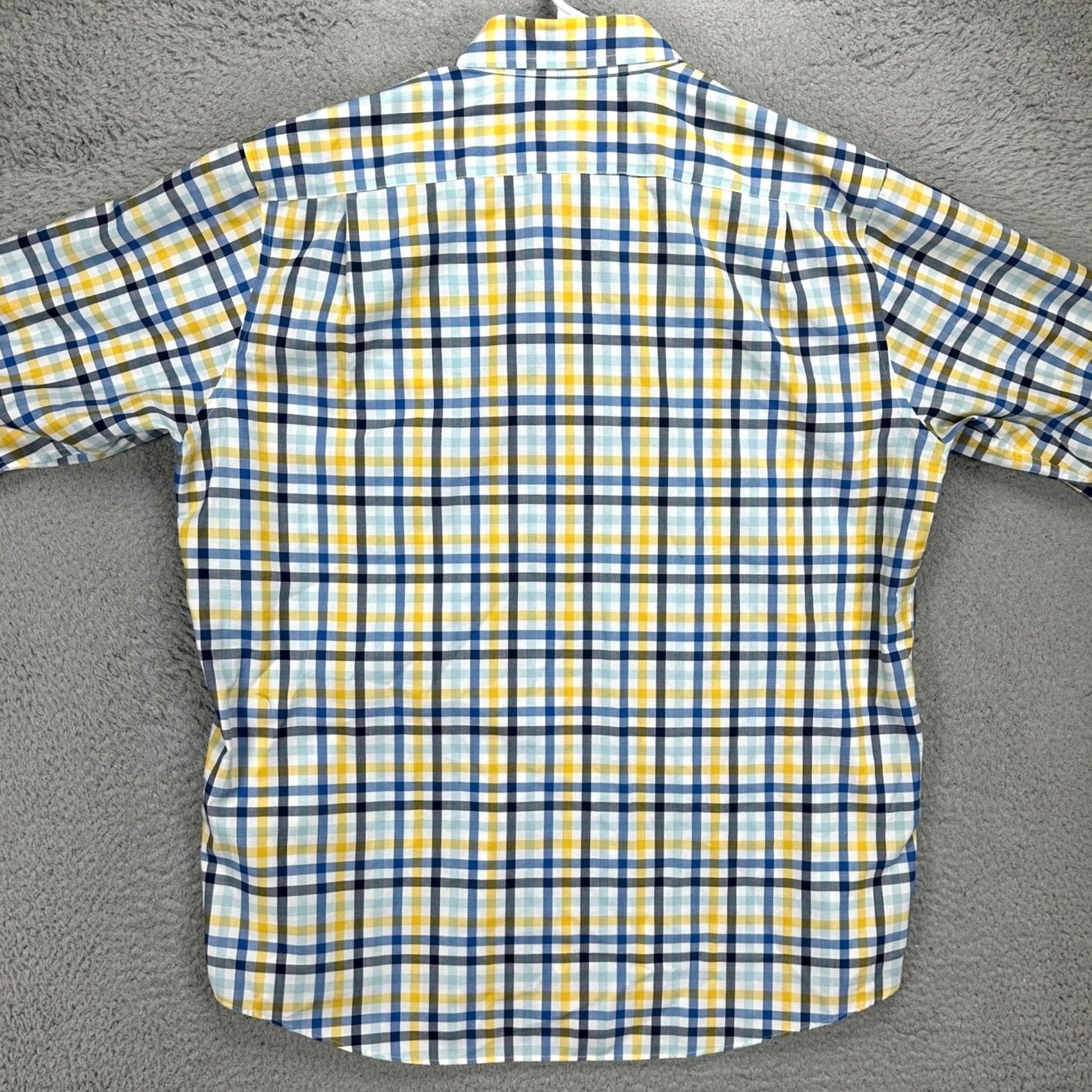 Vintage L.L. Bean Mens Button Down Shirt Large Reg Blue Yellow Plaid Long Sleeve Pocket Shirt Boy? Size US L / EU 52-54 / 3 - 3 Thumbnail