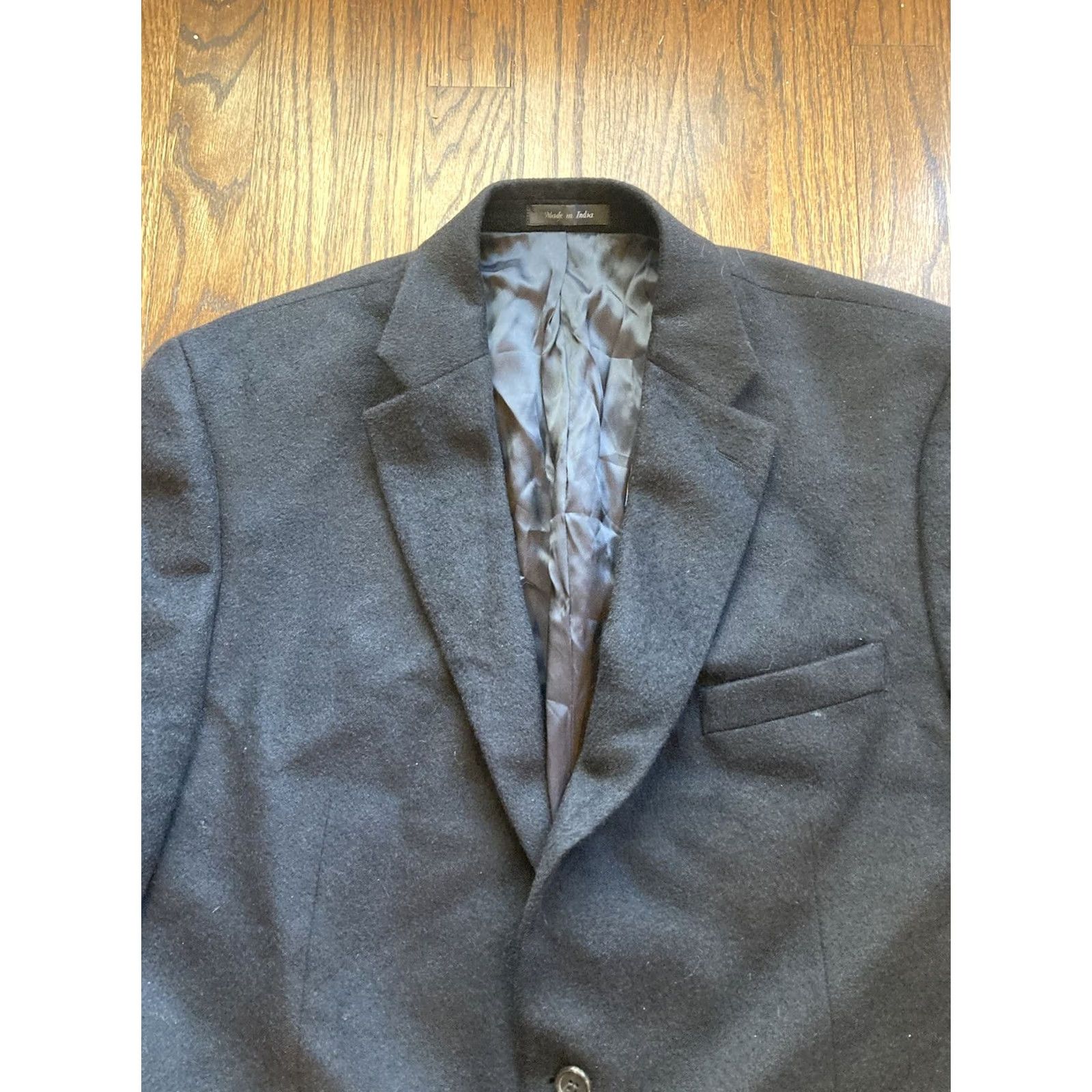 Ralph Lauren Lauren Ralph Lauren Black Camel Hair Blazer Jacket Men's 44L Long Sport Size 44R - 4 Thumbnail