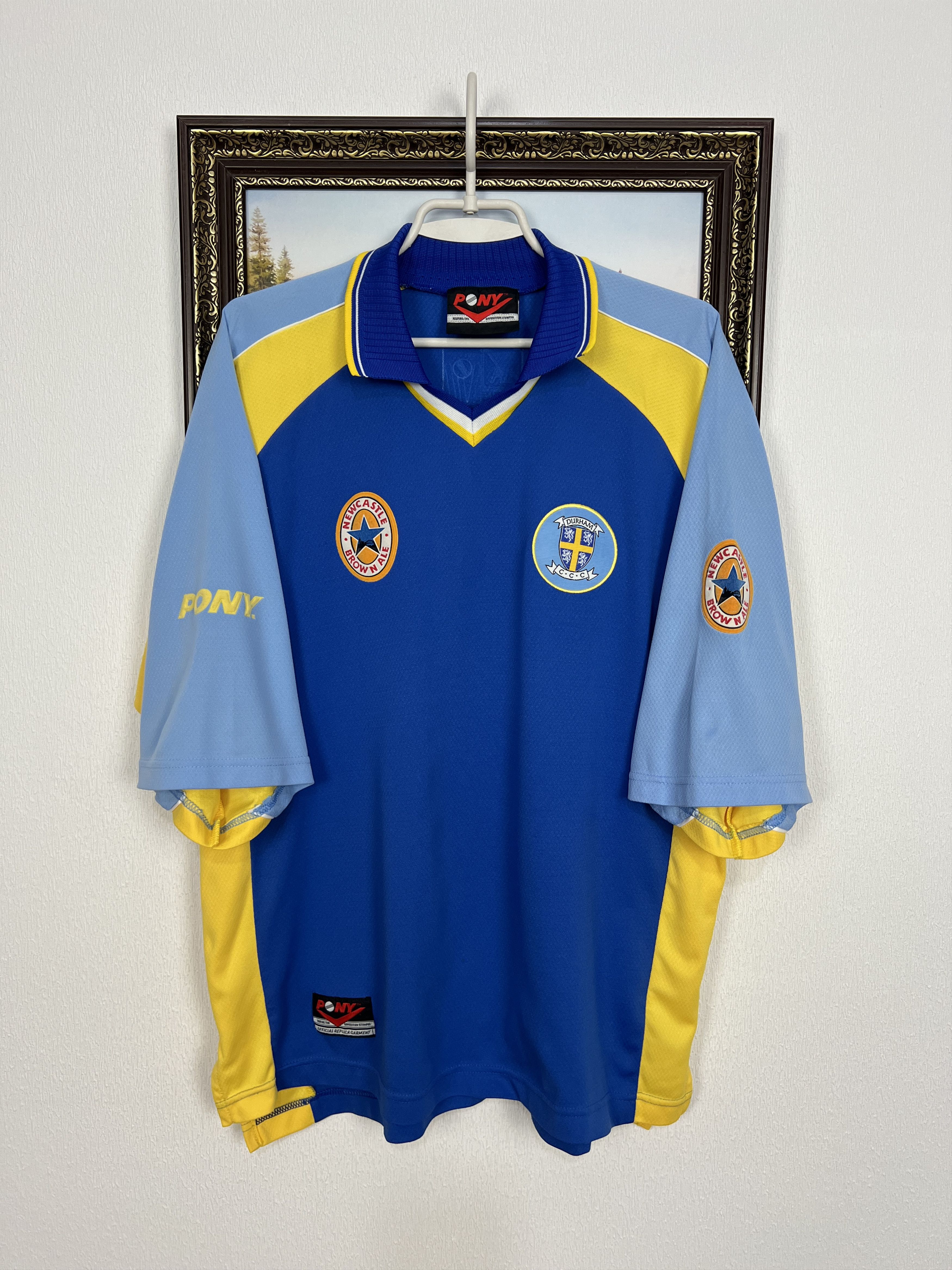 PONY Vintage 90's Durham County Cricket Club Shirt Jersey Rare Size US L / EU 52-54 / 3 - 1 Thumbnail