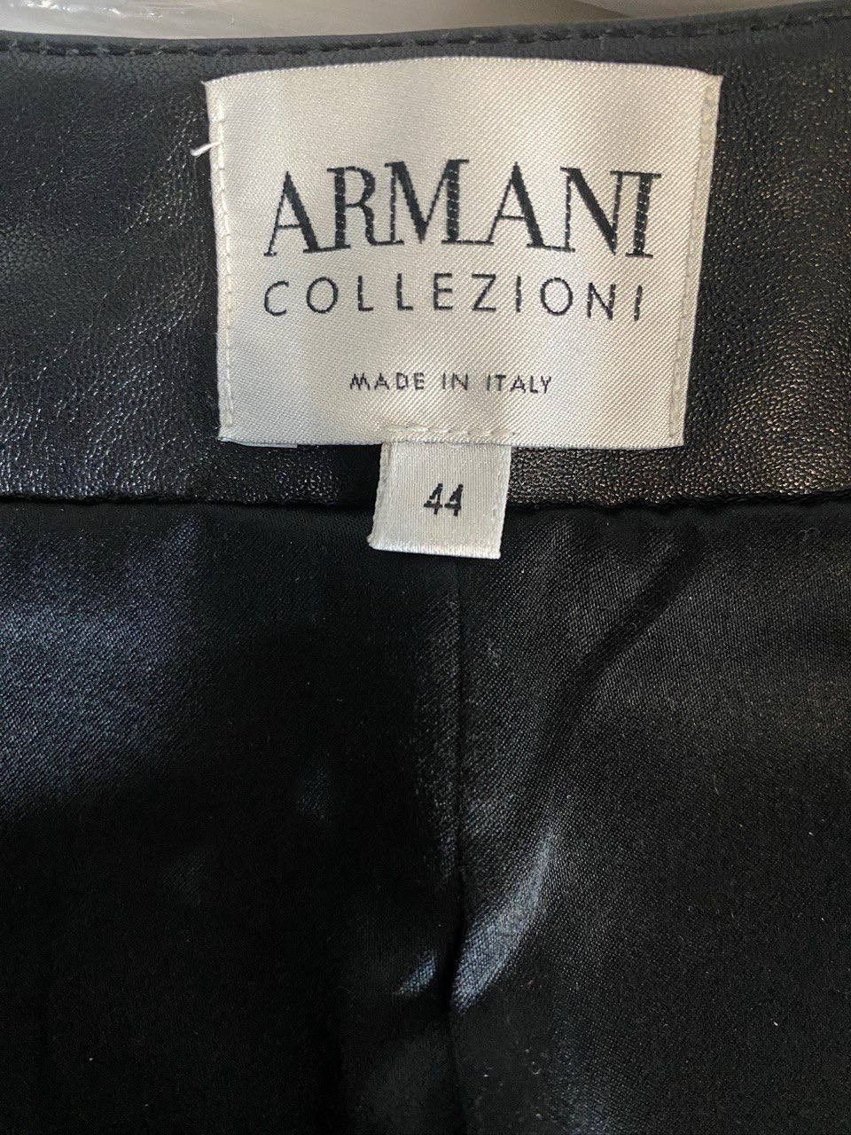 Armani Collezioni Armani Collezioni Leather Suede Jacket Fur Cuffs Black Size M / US 6-8 / IT 42-44 - 7 Thumbnail