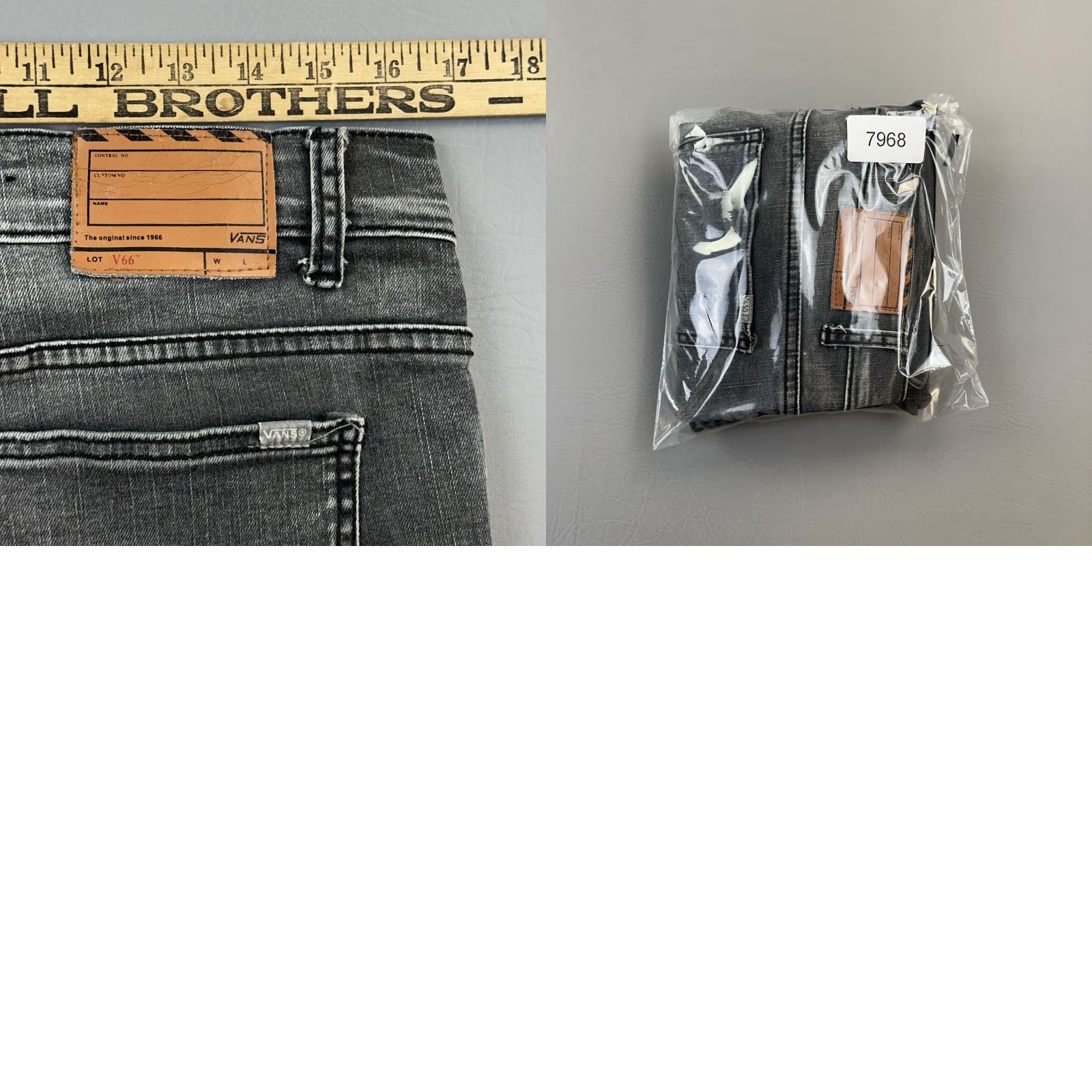 Vans Vans Jeans Mens 34x30 Charcoal Wash V66 Slim Straight Distressed Skate Casual Jeans Mens Slim 34x30 Gray Denim Distressed 5-Pocket USA VANS Size US 34 / EU 50 - 9 Thumbnail