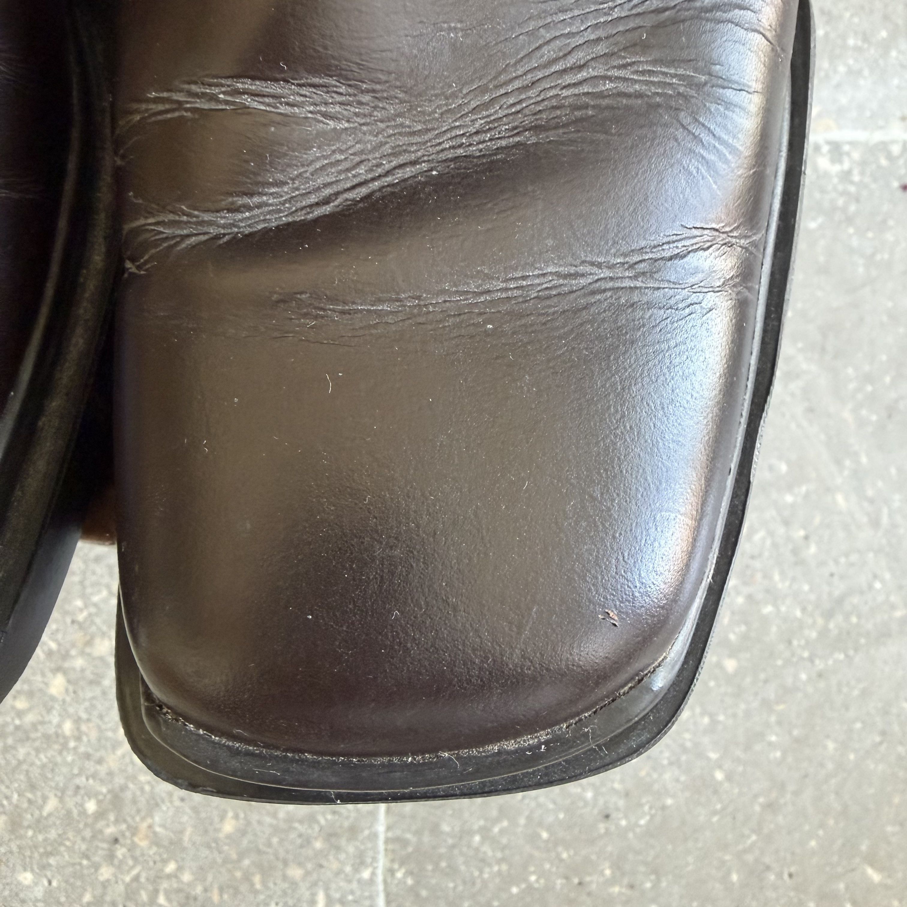 Prada Prada FW1999 Black Leather Square Toe Size US 7 / EU 40 - 7 Thumbnail