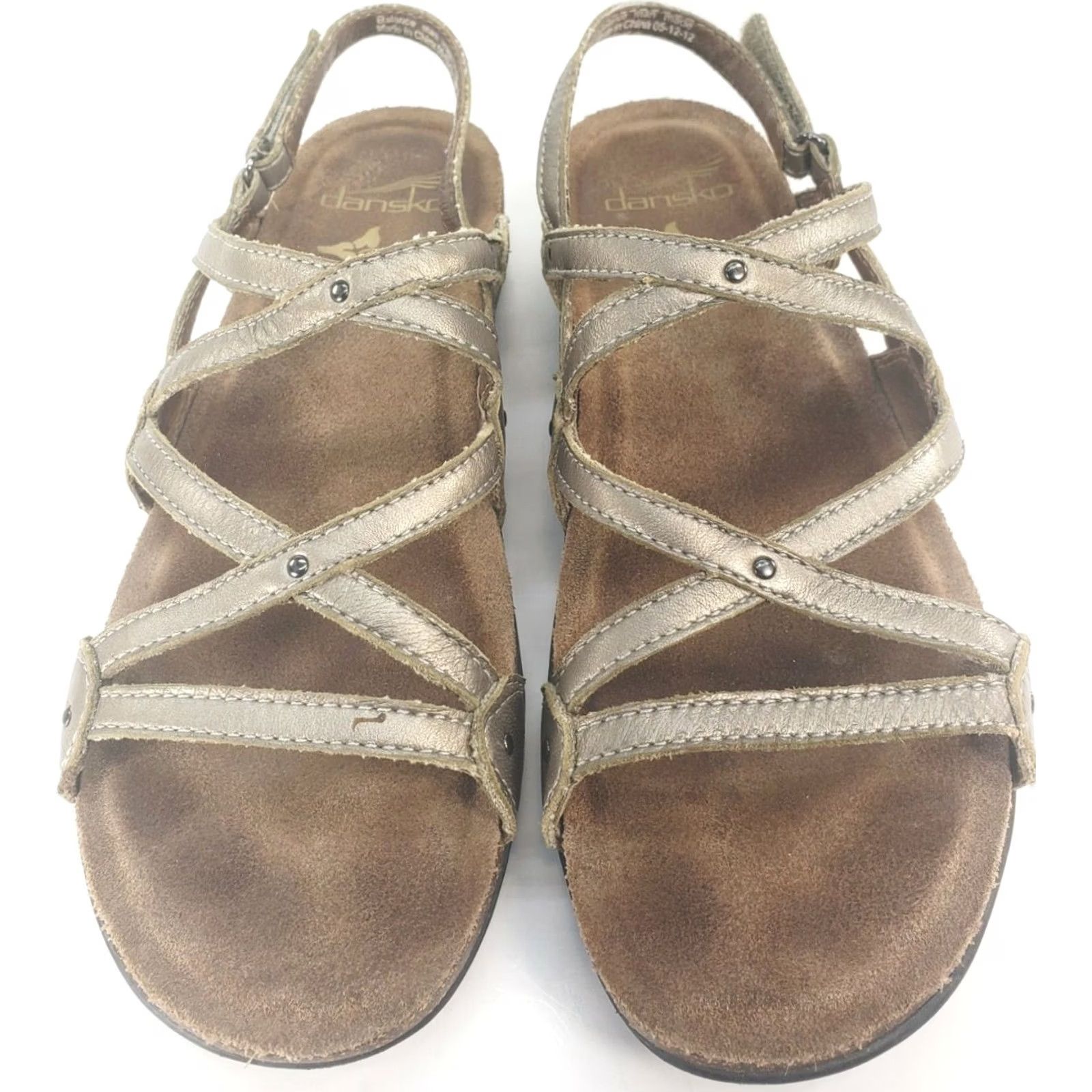 Dansko Dansko Slingback Womens Gold Leather Sling Back Strappy Open Toe Sandals 38EU Metallic Size US 8 / IT 38 - 3 Thumbnail
