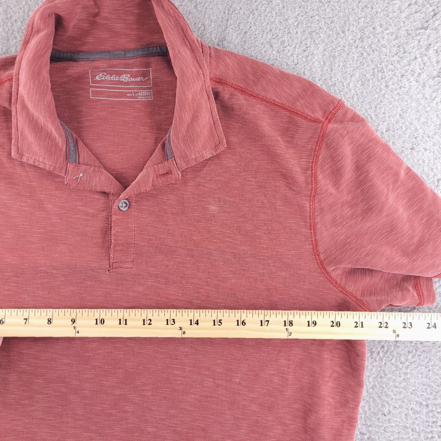 Eddie Bauer Eddie Bauer Polo Mens Large Slim Fit Red Knit Short Sleeve Shirt Size US L / EU 52-54 / 3 - 6 Thumbnail