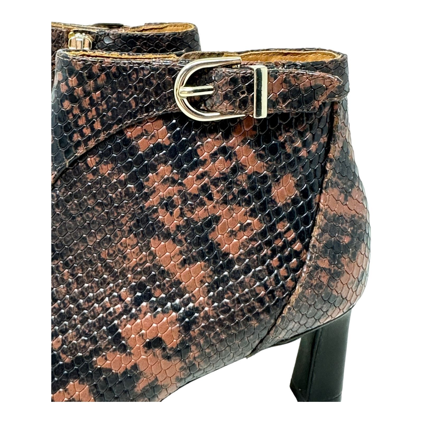 Joie Joie Rawly Snakeskin Embossed Leather Ankle Boots Sz 36 Size US 6 / IT 36 - 8 Thumbnail