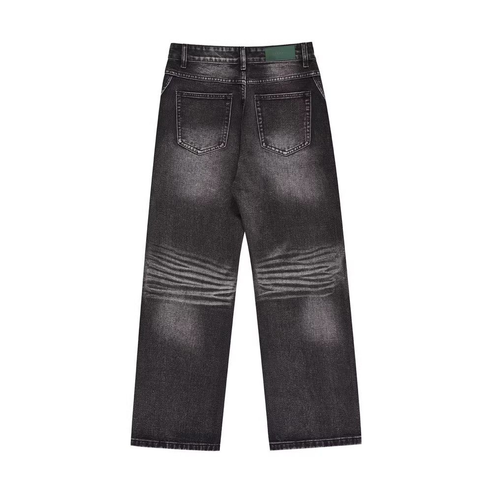 Japanese Brand × Jean Washed distressed straight-leg men's loose wide-leg jeans Size US 32 / EU 48 - 2 Thumbnail