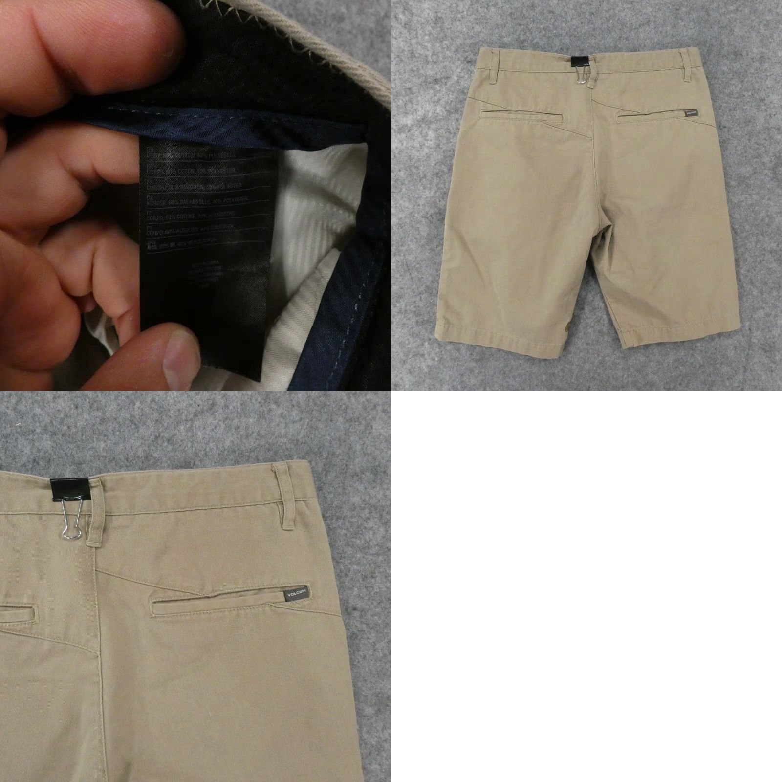 Volcom Volcom Shorts Mens 30 Chino Flat Front Khaki Casual Logo Lightweight Size US 31 - 10 Thumbnail