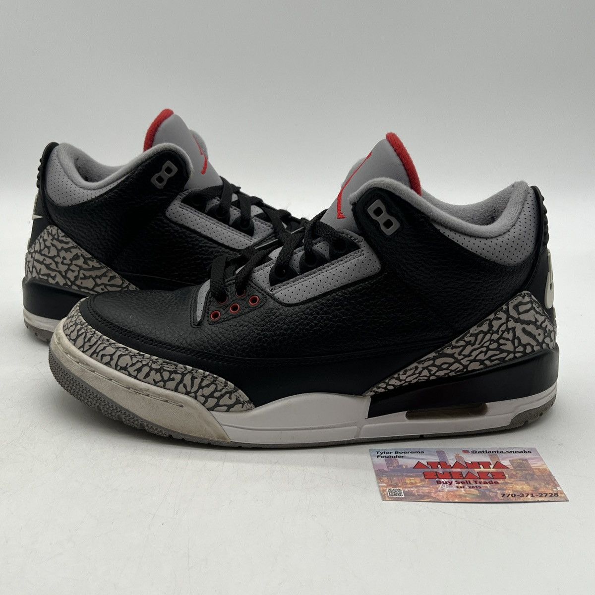 Jordan Brand Air Jordan 3 black cement Size US 9.5 / EU 42-43 - 1 Thumbnail