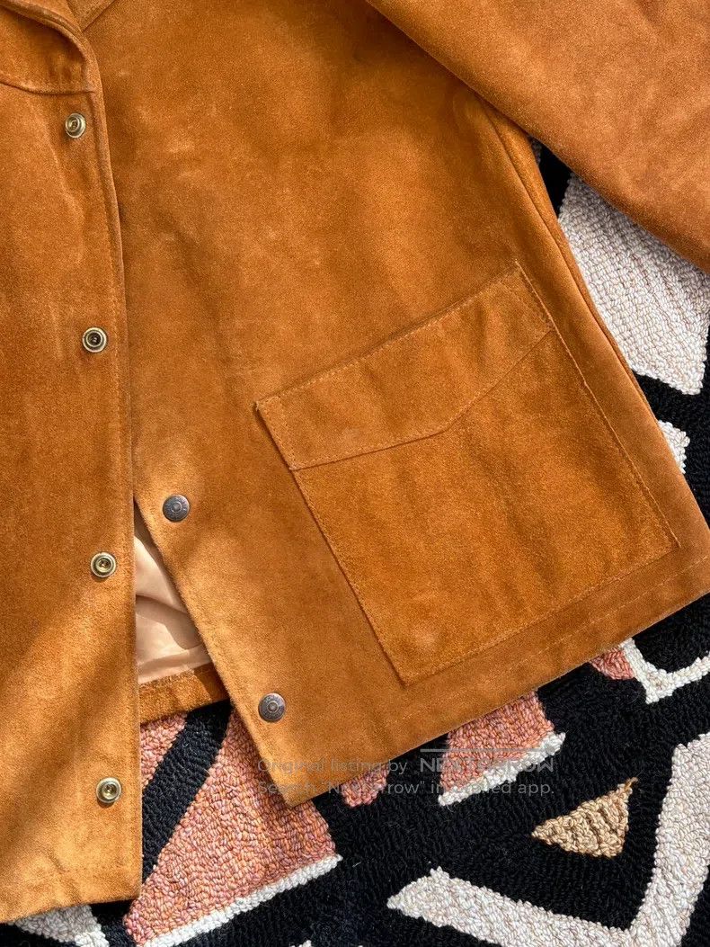 Schott Schott Farmer pumpkin-colored suede suit jacket Size US XXL / EU 58 / 5 - 3 Thumbnail
