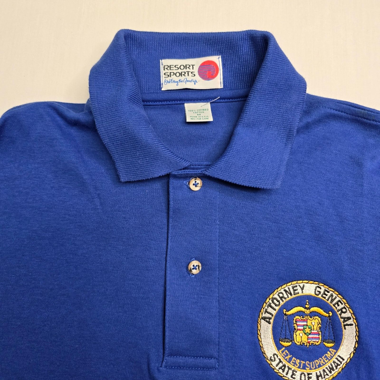 Vintage Vintage State Hawaii Department Attorney General Polo Shirt Size US M / EU 48-50 / 2 - 6 Thumbnail