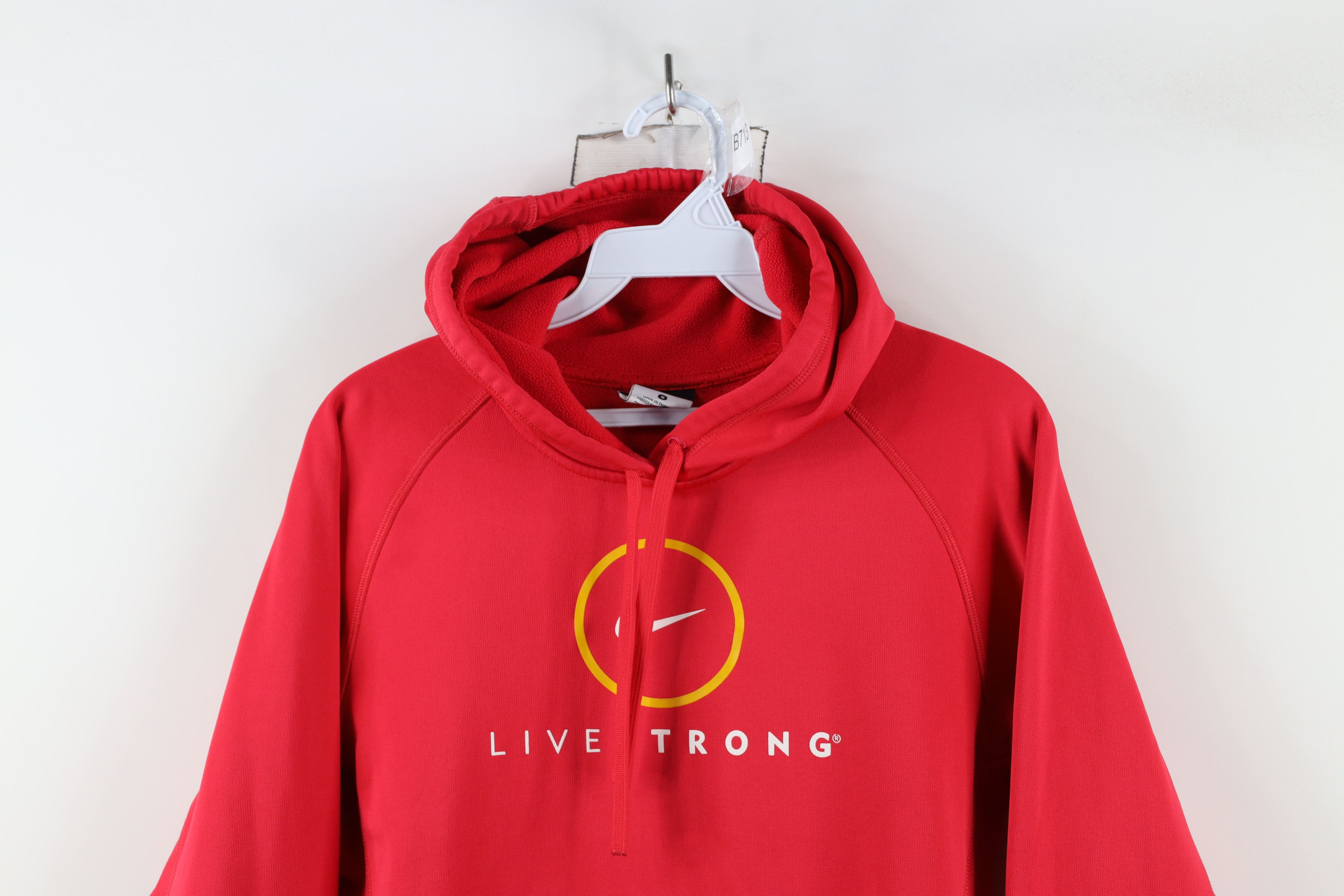 Nike × Vintage Vintage Y2K Nike Livestrong Armstrong Center Swoosh Hoodie Size S / US 4 / IT 40 - 2 Thumbnail