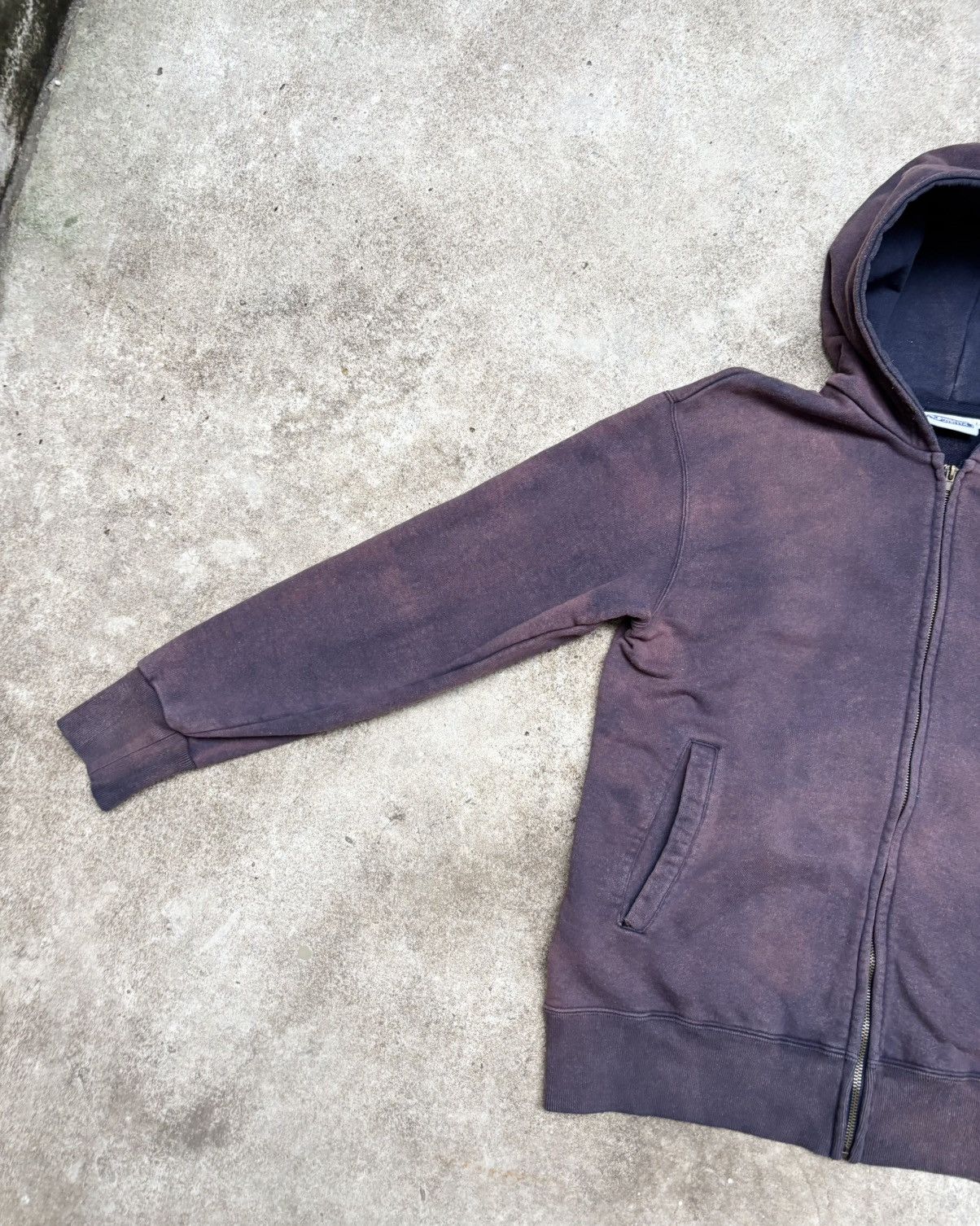 Vintage Faded Thrashed Distressed Discus Zip Hoodie Size US M / EU 48-50 / 2 - 4 Thumbnail