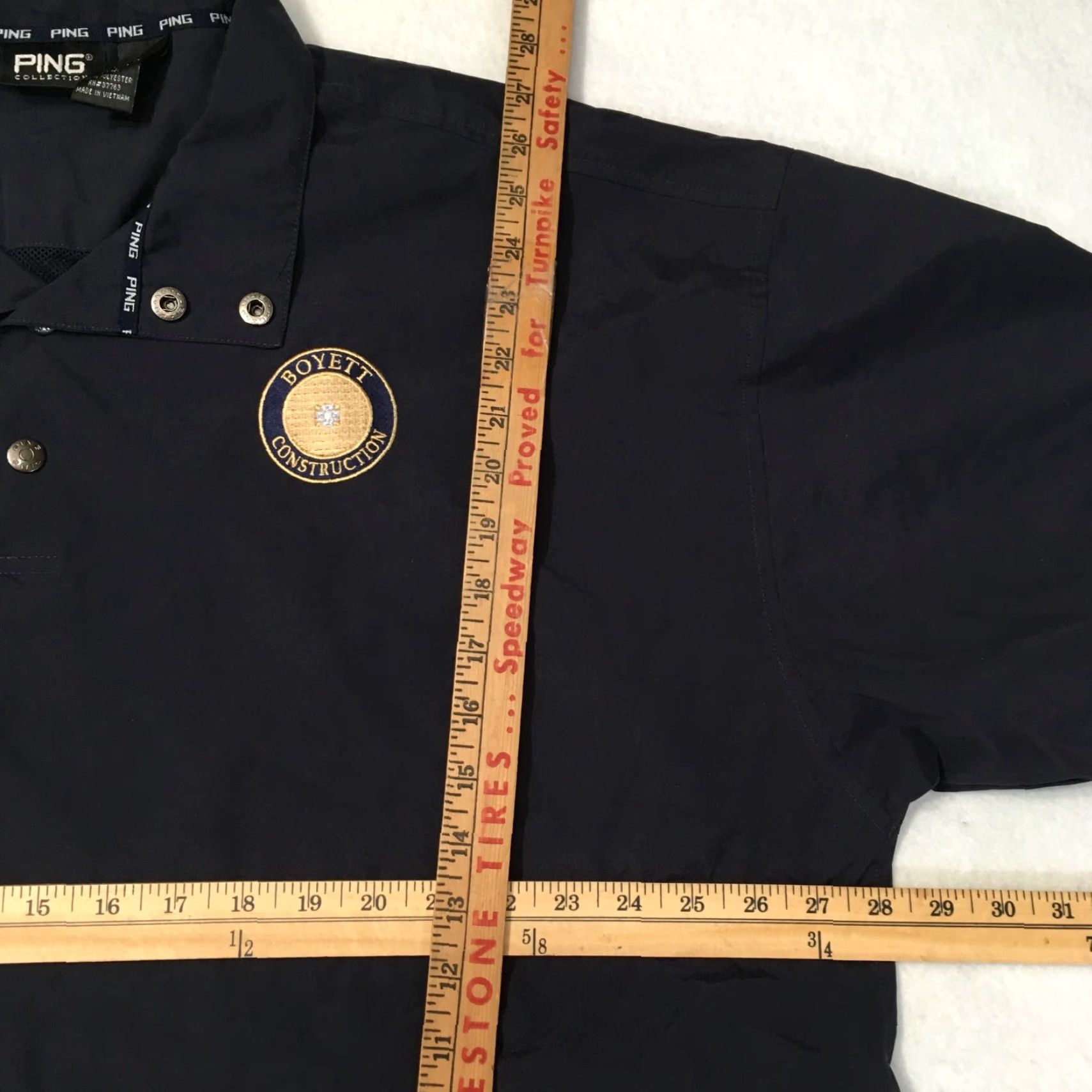 Vintage PING Collection Pullover Windbreaker Jacket – Mens XL Blue, Short Sleeve, Snap Closure, Golf Activewear Windshirt, Lined, Polyester Size US XL / EU 56 / 4 - 4 Thumbnail