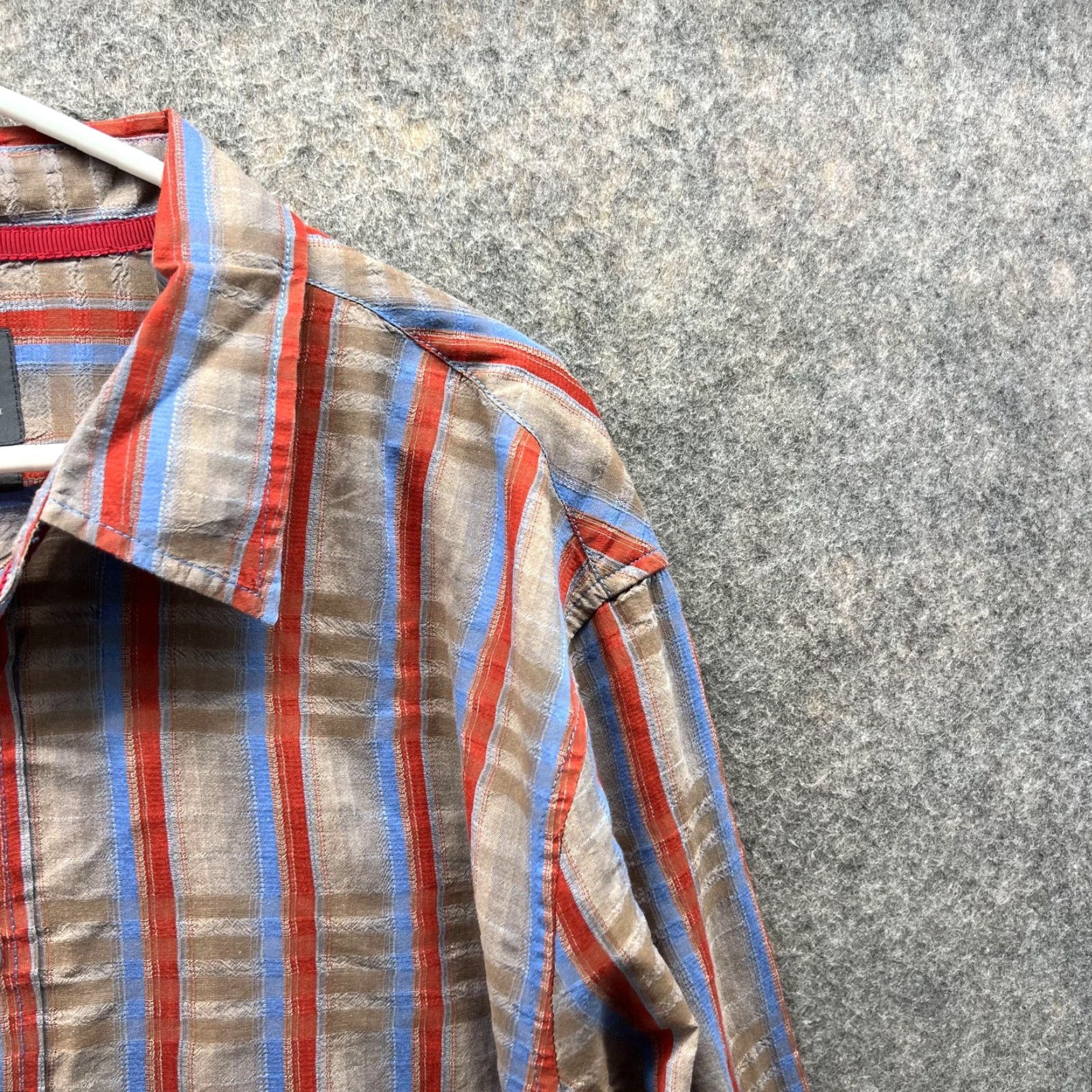 Armani Exchange VINTAGE Armani Exchange Shirt Men XL Striped Button-Down Blue Beige Casual Business Formal Party/Cocktail Travel Workwear Size US XL / EU 56 / 4 - 4 Thumbnail