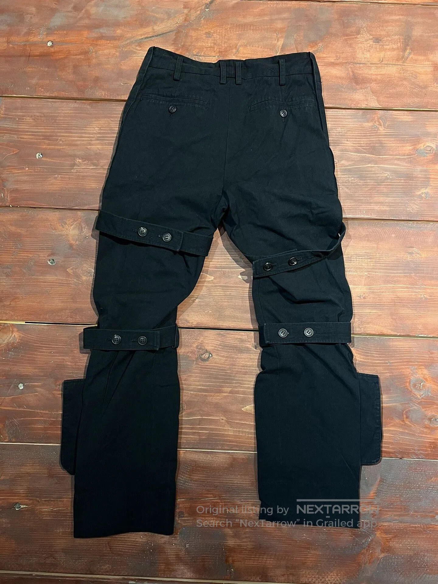 SOSHIOTSUKI Soshi Otsuki Black Pocket Cargo Pants. Size US 44 / EU 60 - 2 Thumbnail