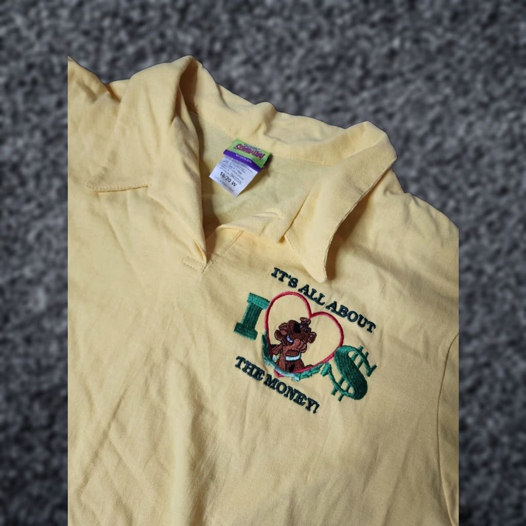 Vintage VINTAGE Cartoon Network Scooby Doo Polo Shirt Womens 18W Yellow Short Sleeve Embroidered 90s Size XXL / US 16-18 / IT 52-54 - 1 Thumbnail