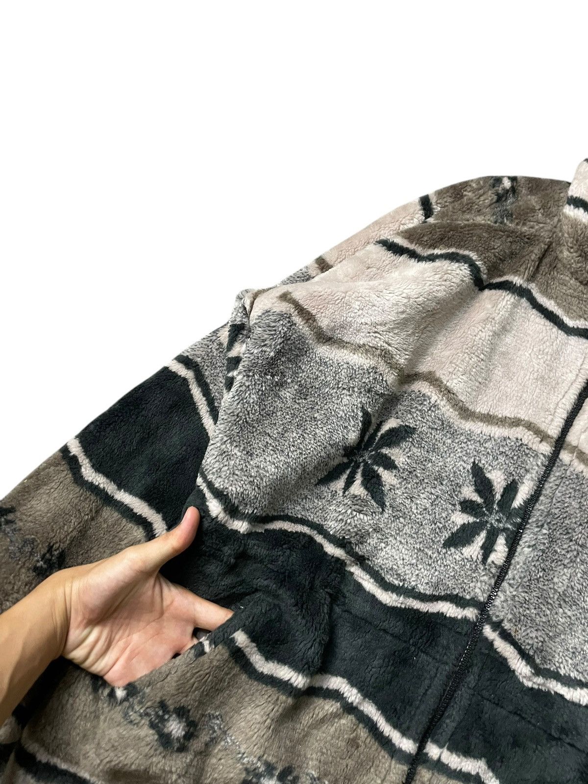 Japanese Brand Outdoor Products Printed Fleece Zipper Jacket (66) Size US M / EU 48-50 / 2 - 6 Thumbnail