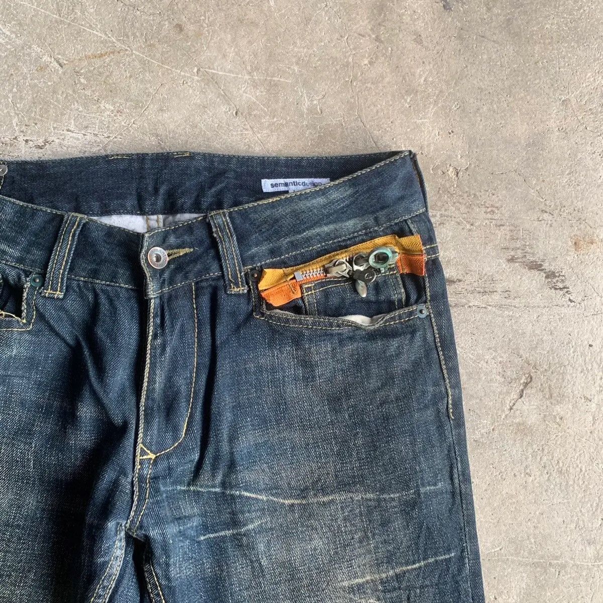semanticdesign ‼️ SICKS ‼️ SEMATIC DESIGN W33 L32 JEANS FLARE DENIM PANTS Size US 33 - 6 Thumbnail