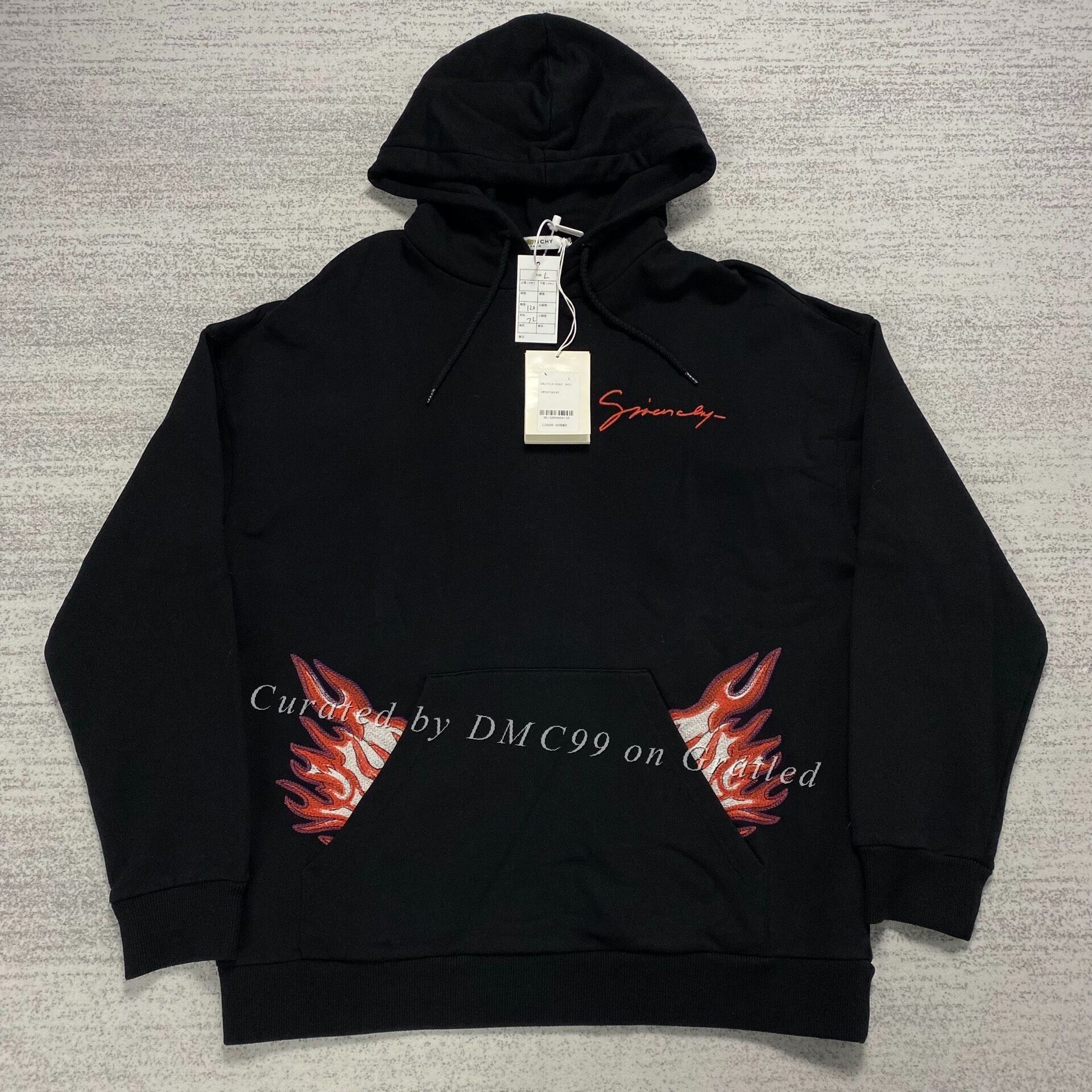 GIVENCHY ライオンプリント ブラックパーカー M archive Givenchy Givenchy Black Lion Print Long Sleeve Hoodie, Size L