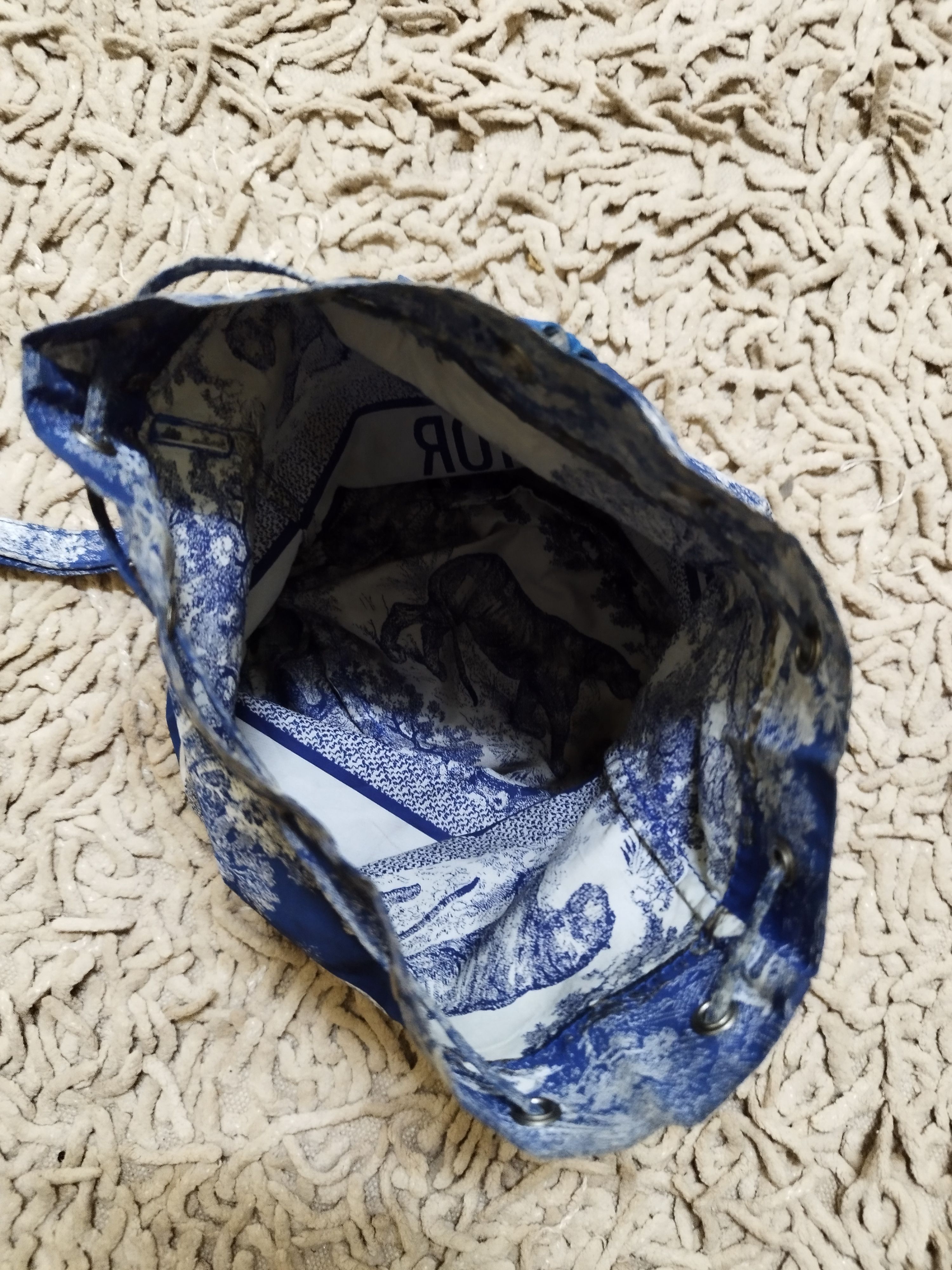 Christian Dior Monsieur Christian Dior Logo Travel Drawstring Pouch Printed Fabric Size ONE SIZE - 5 Thumbnail