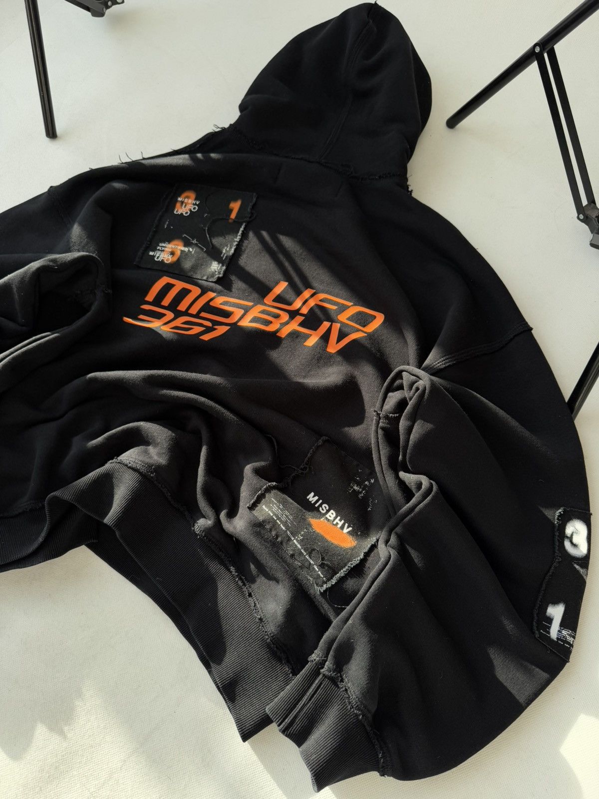 Misbhv MISBHV x UFO Print Boxy Fit Hoodie Distressed Type Hoodie Size US M / EU 48-50 / 2 - 14 Thumbnail